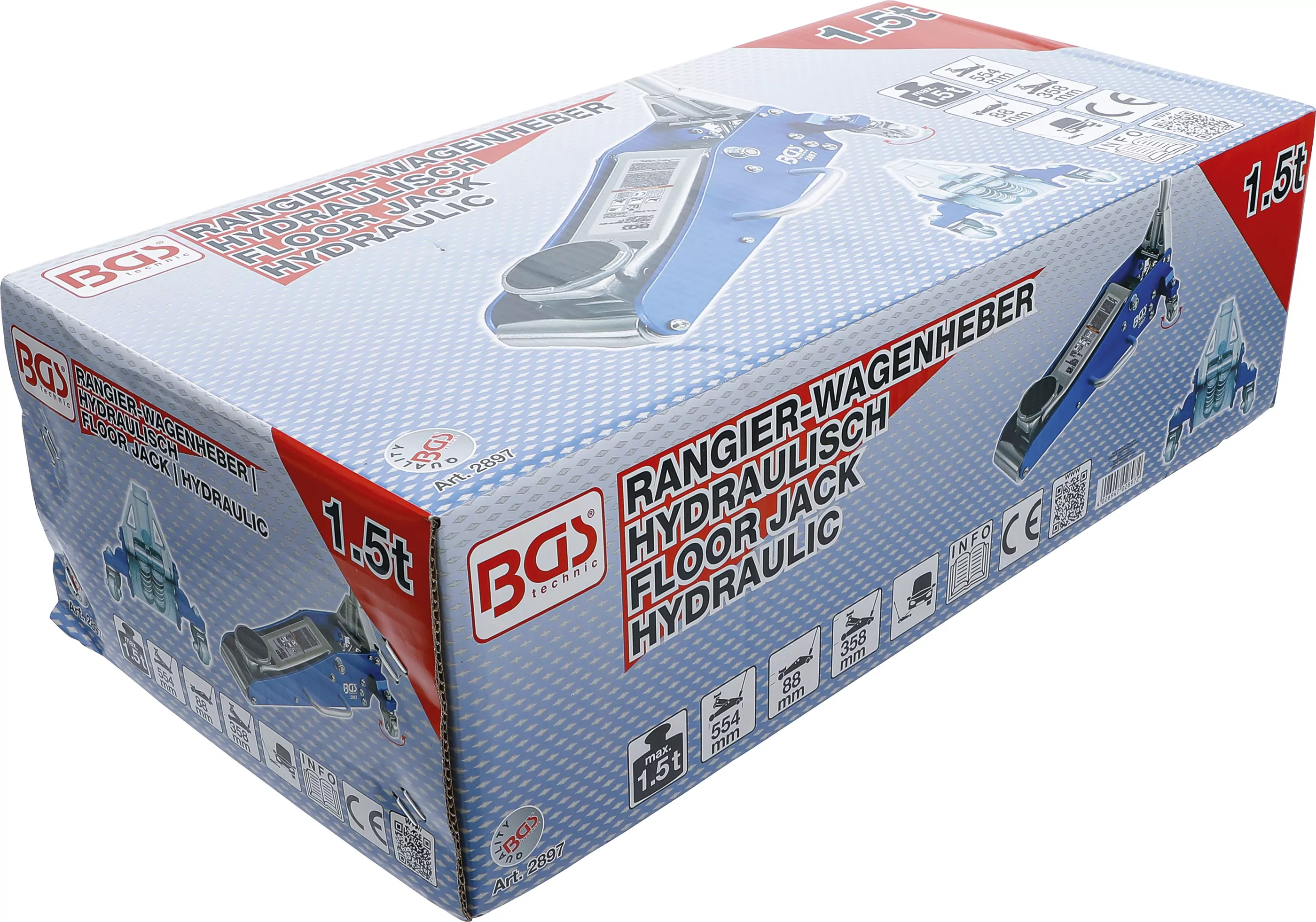 Rangier-Wagenheber | hydraulisch | Aluminium-Stahl-Konstruktion | 1,5 t