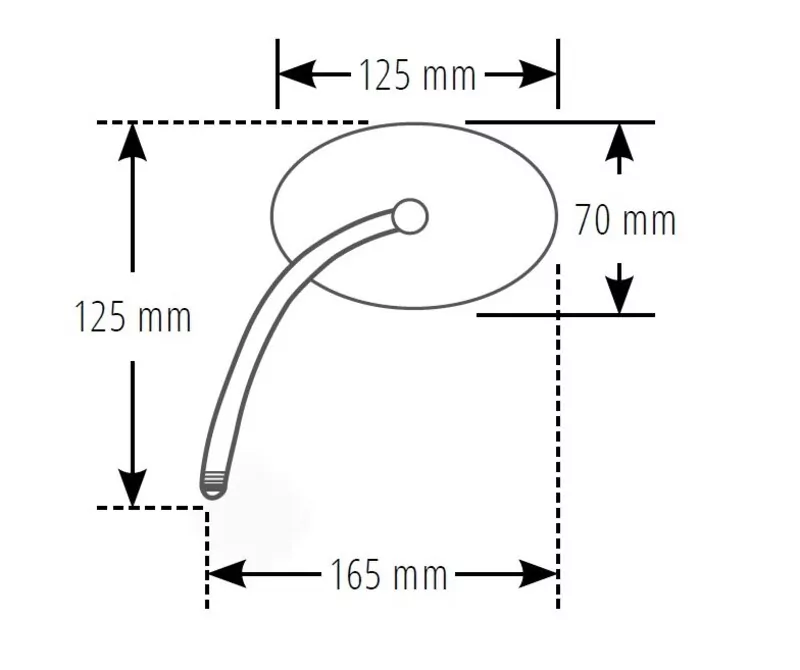 SHIN YO Handlebar Mirror Chrome (1pc)