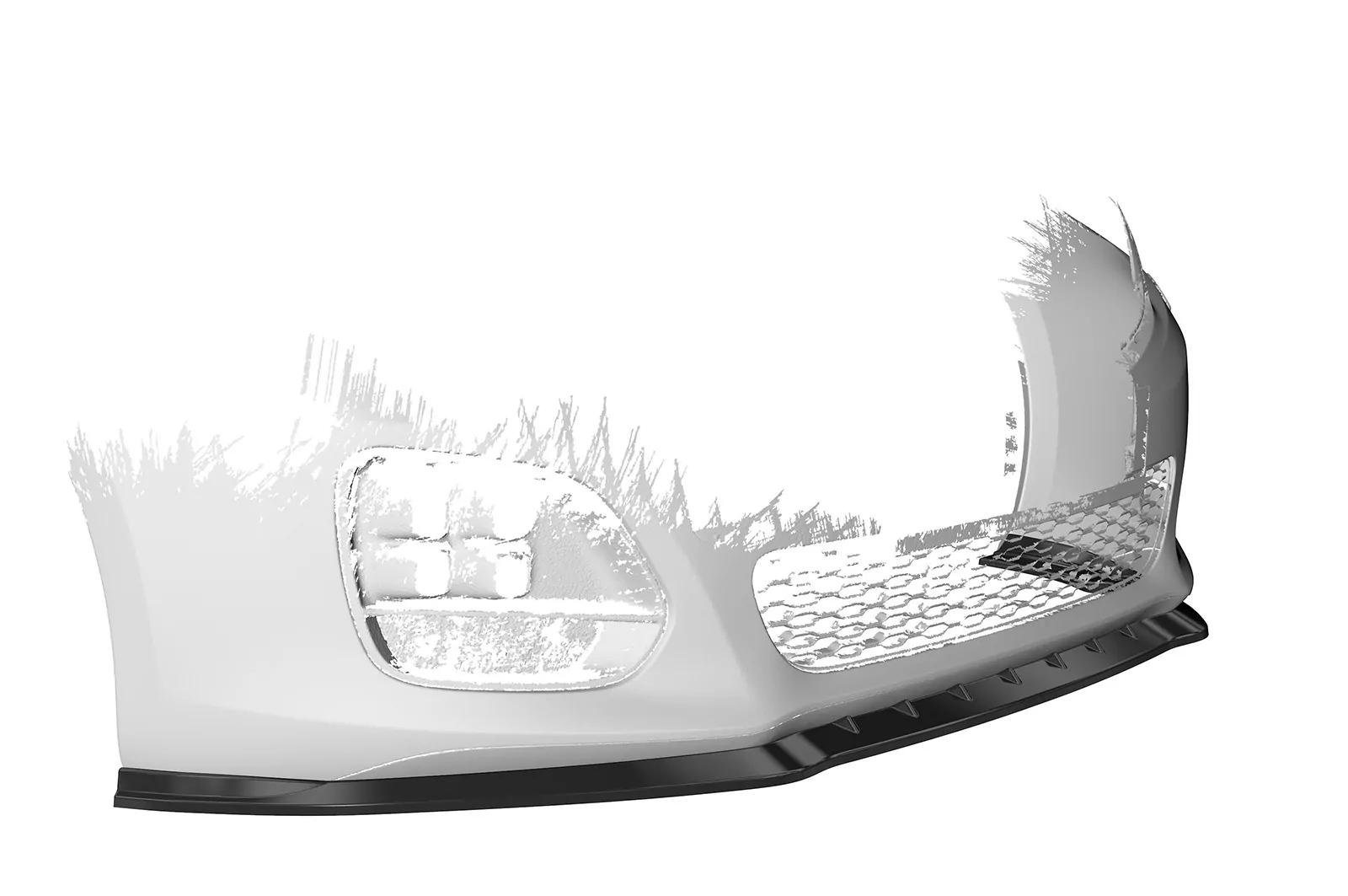 Cup-Spoilerlippe mit ABE für KIA Ceed (JD) GT-Line CSL489 Strukturiert (schwarz matt)