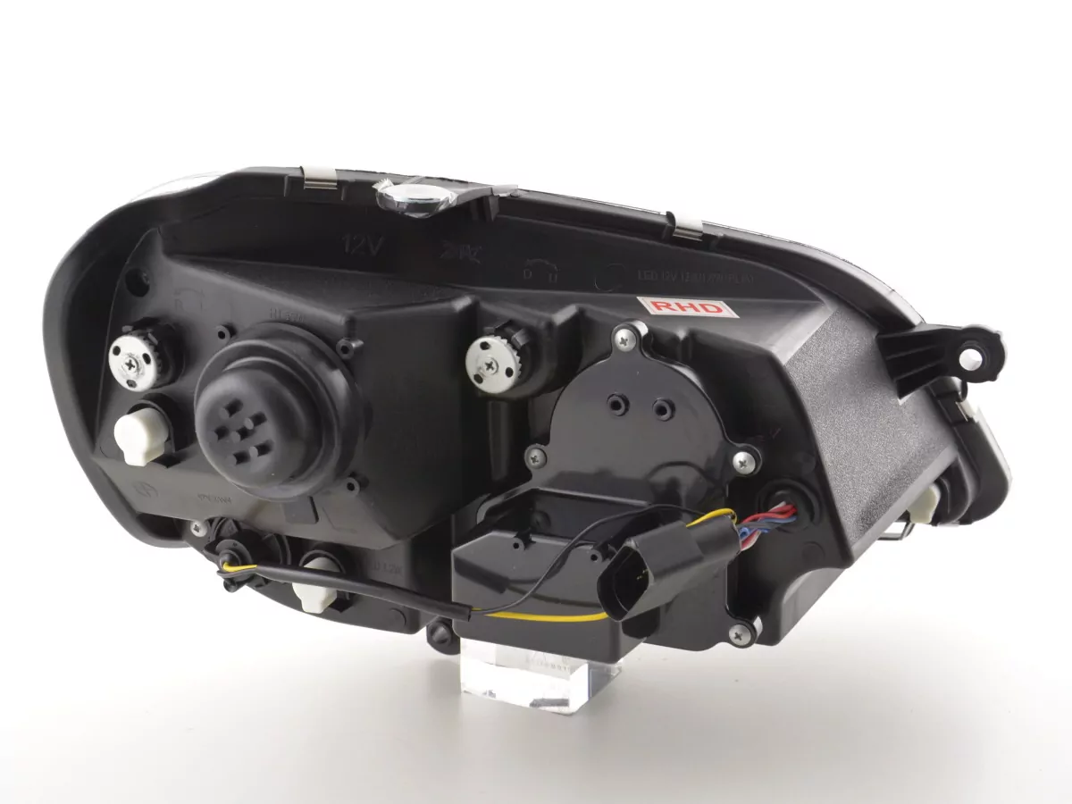 Scheinwerfer Set Daylight LED TFL-Optik VW Polo Typ 9N3 Bj. 05-09 chrom für Rechtslenker