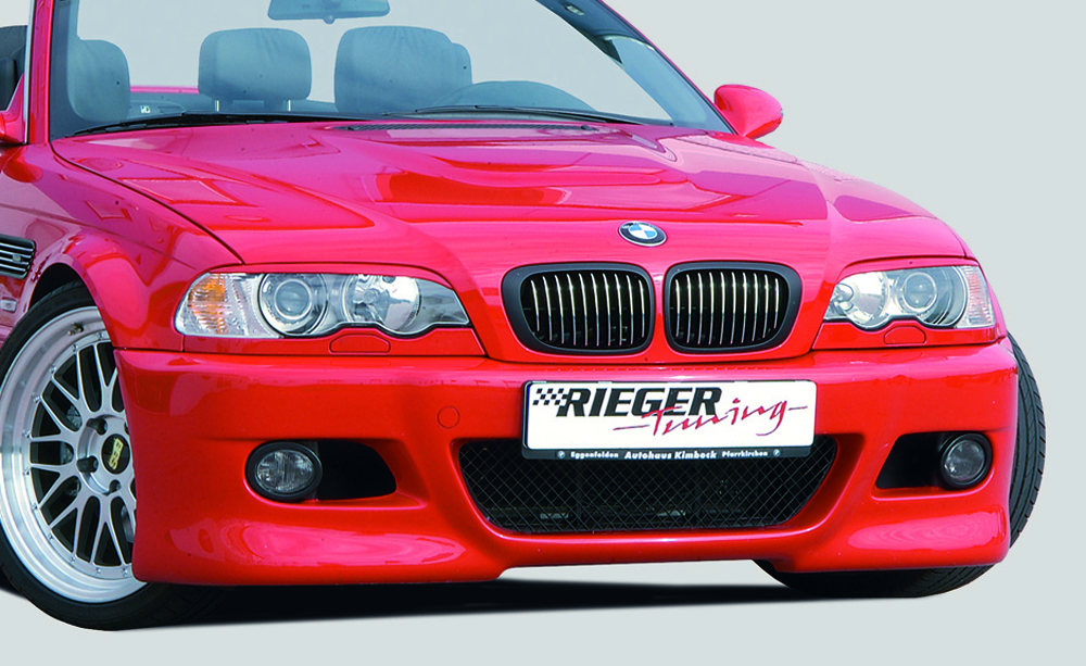 Rieger Spoilerstoßstange für BMW 3er E46 | Cabrio 02.98-12.01 (bis Facelift) -> nicht für 330 Diesel  wegen Luftschacht