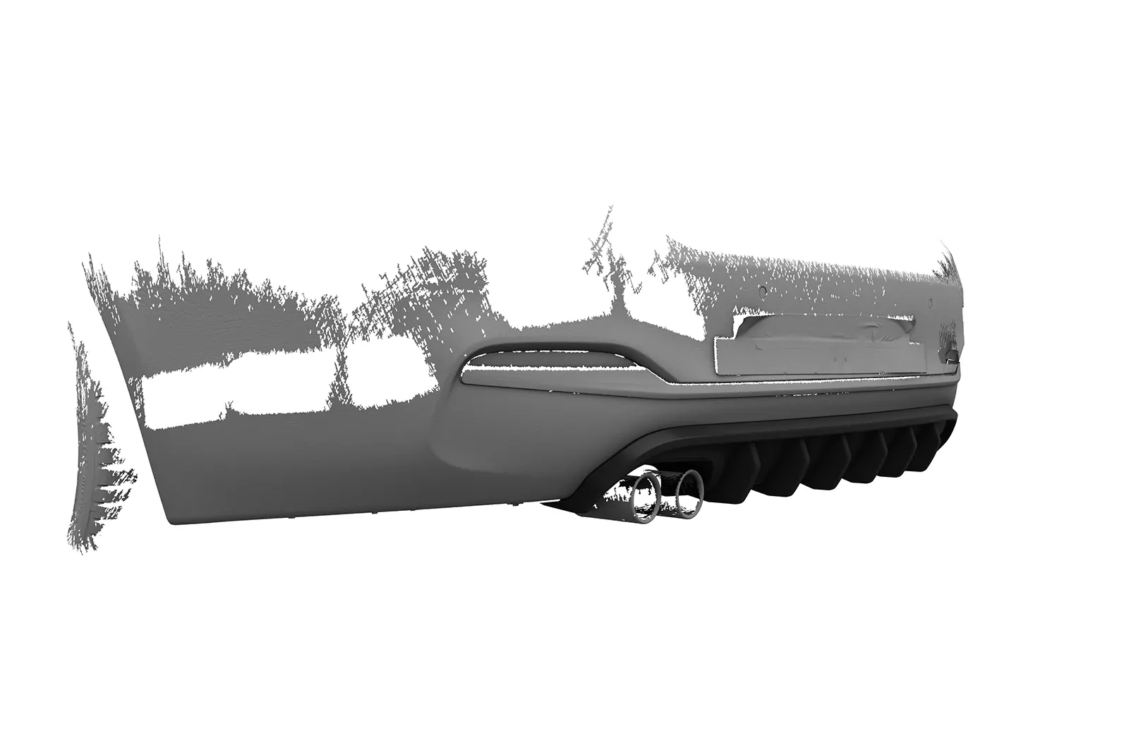 Heckansatz für BMW 4er (F36) Grand Coupe HA479 Schwarz Strukturiert