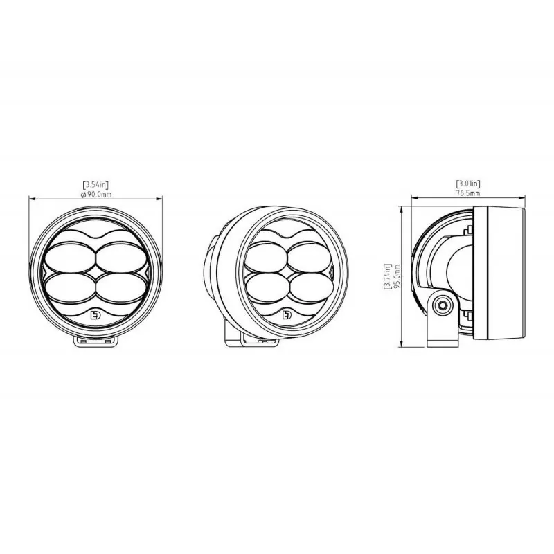 DENALI 2.0 D3 High-Performance Fog Light Pod (Single)