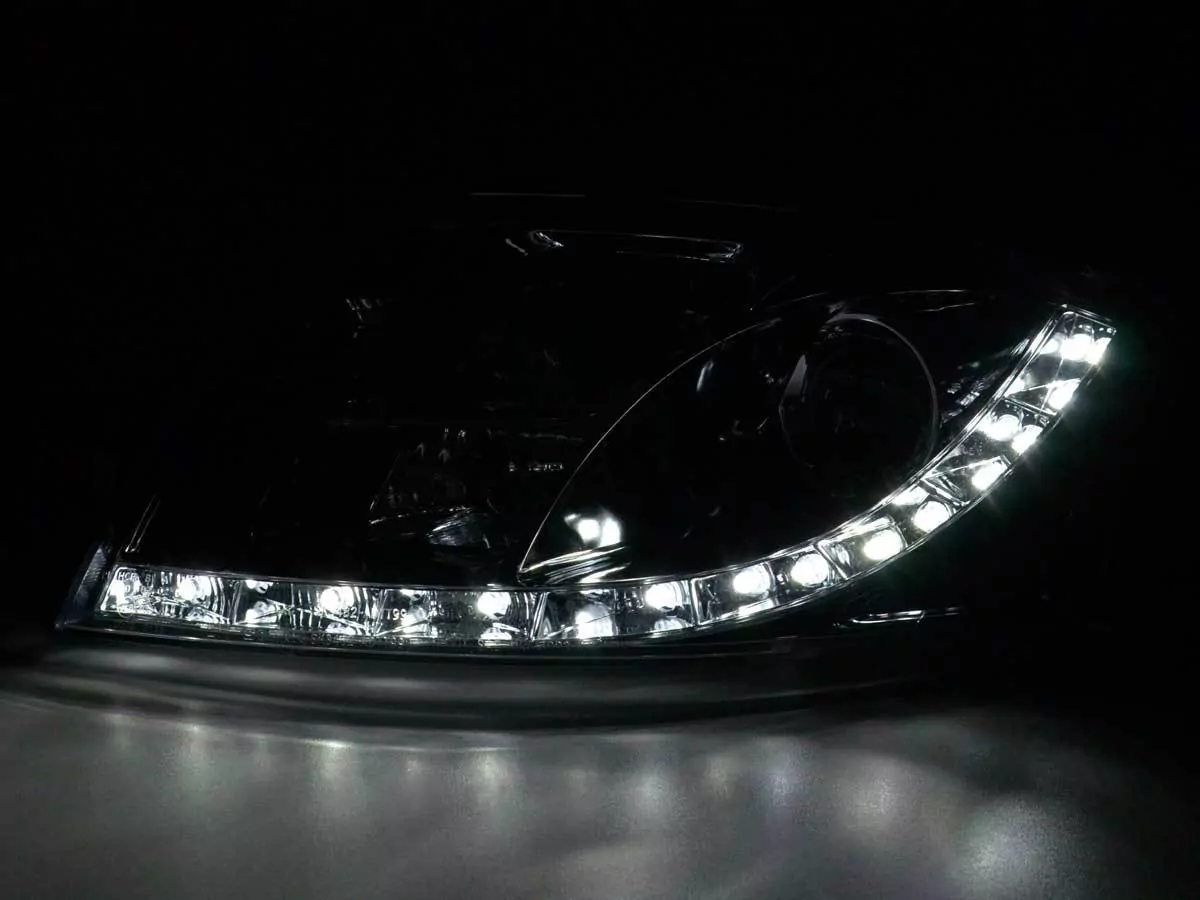 Scheinwerfer Set Daylight LED Tagfahrlicht Audi TT Typ 8N Bj. 99-05 chrom