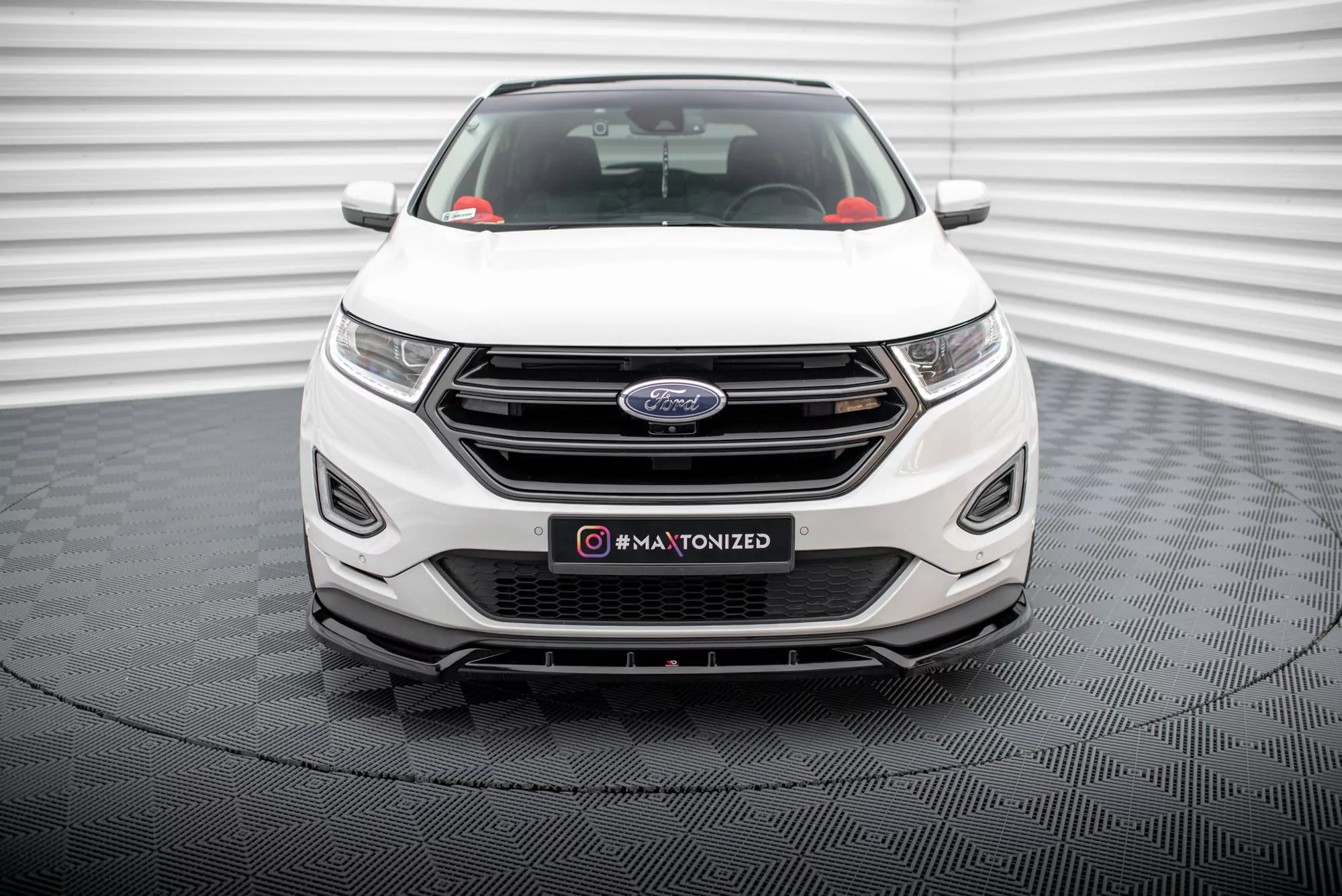 Front Ansatz Für Ford Edge Sport Mk2 Schwarz Hochglanz
