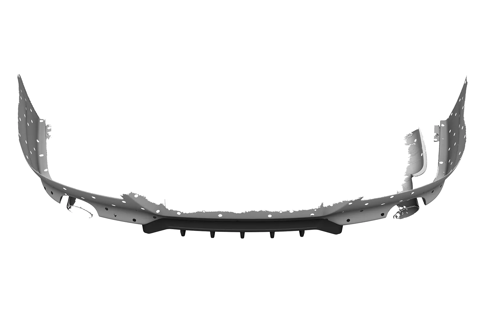 Heckansatz für BMW 6er E63 / E64 Coupe und Cabrio HA487 Schwarz Strukturiert