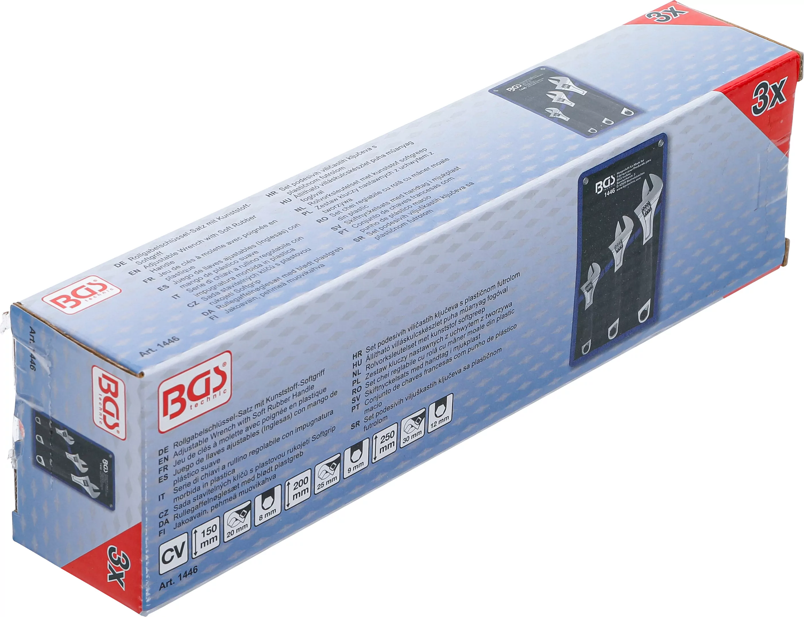 Rollgabelschlüssel-Satz mit Kunststoff-Softgriff | 3-tlg.