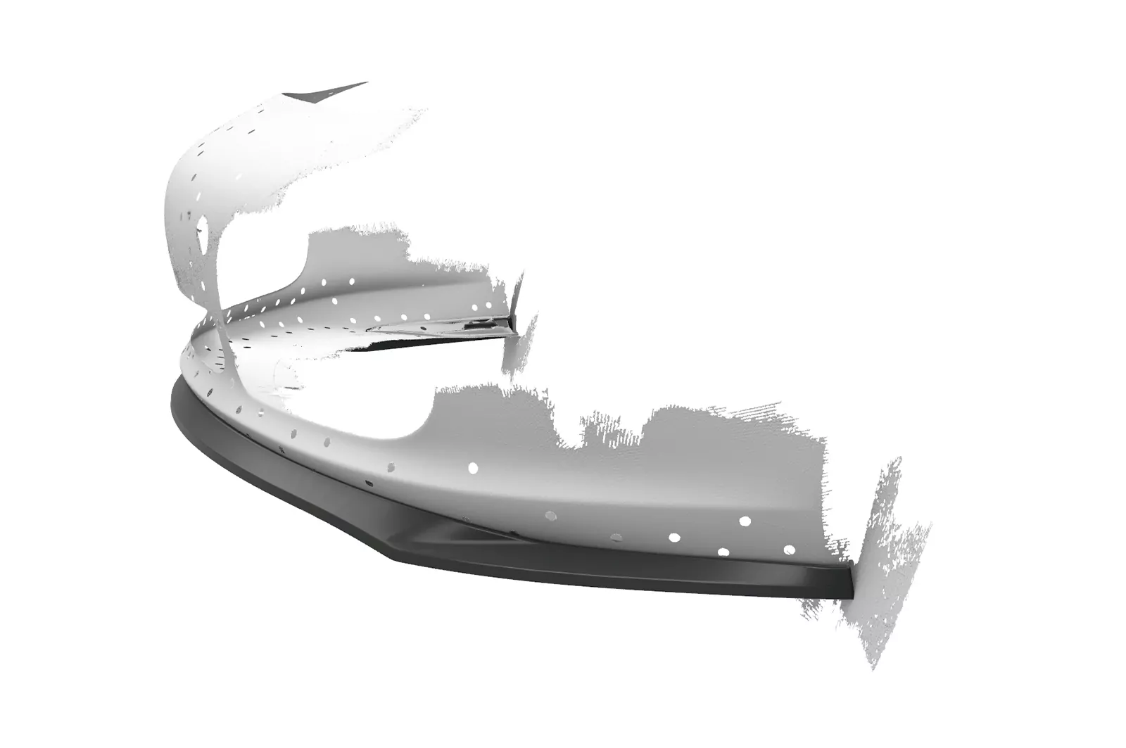 Cup-Spoilerlippe mit ABE für Porsche 987 Boxster CSL597 Schwarz Strukturiert