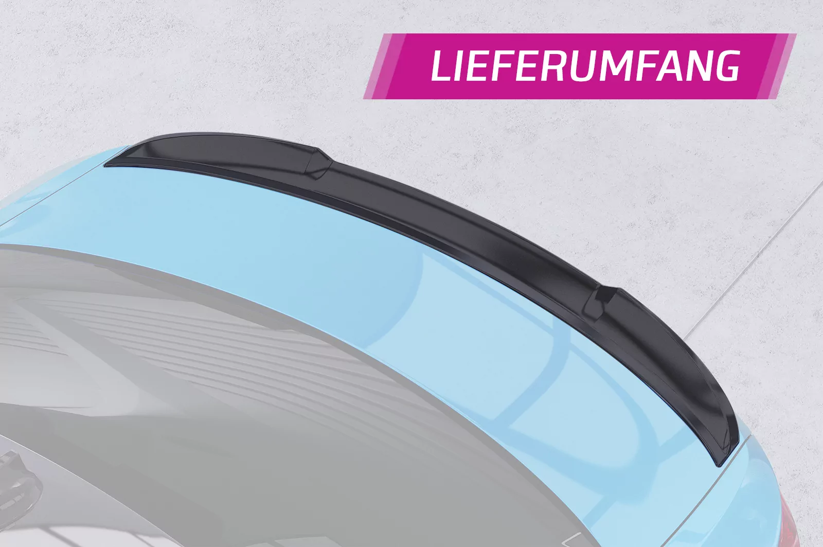 Heckflügel mit ABE für BMW 2er F22 / M2 F87 Coupe HF141 Schwarz Strukturiert