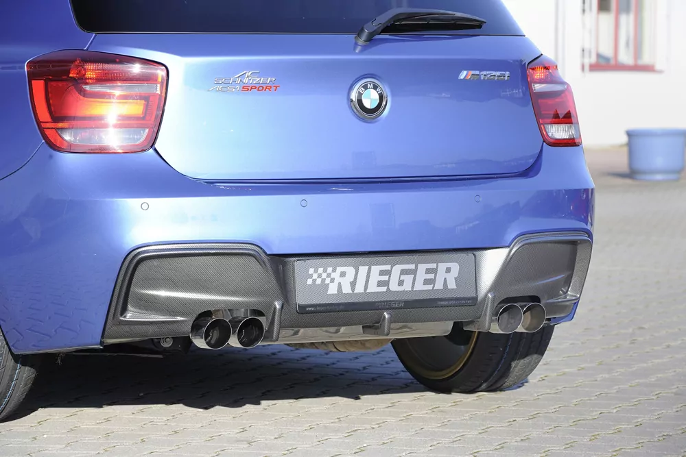 Rieger Heckeinsatz für BMW 1er F20  (1K4) | Lim. / 4-tür. 09.11-03.2015 (bis Facelift) nur für M-Paket-Heckschürze