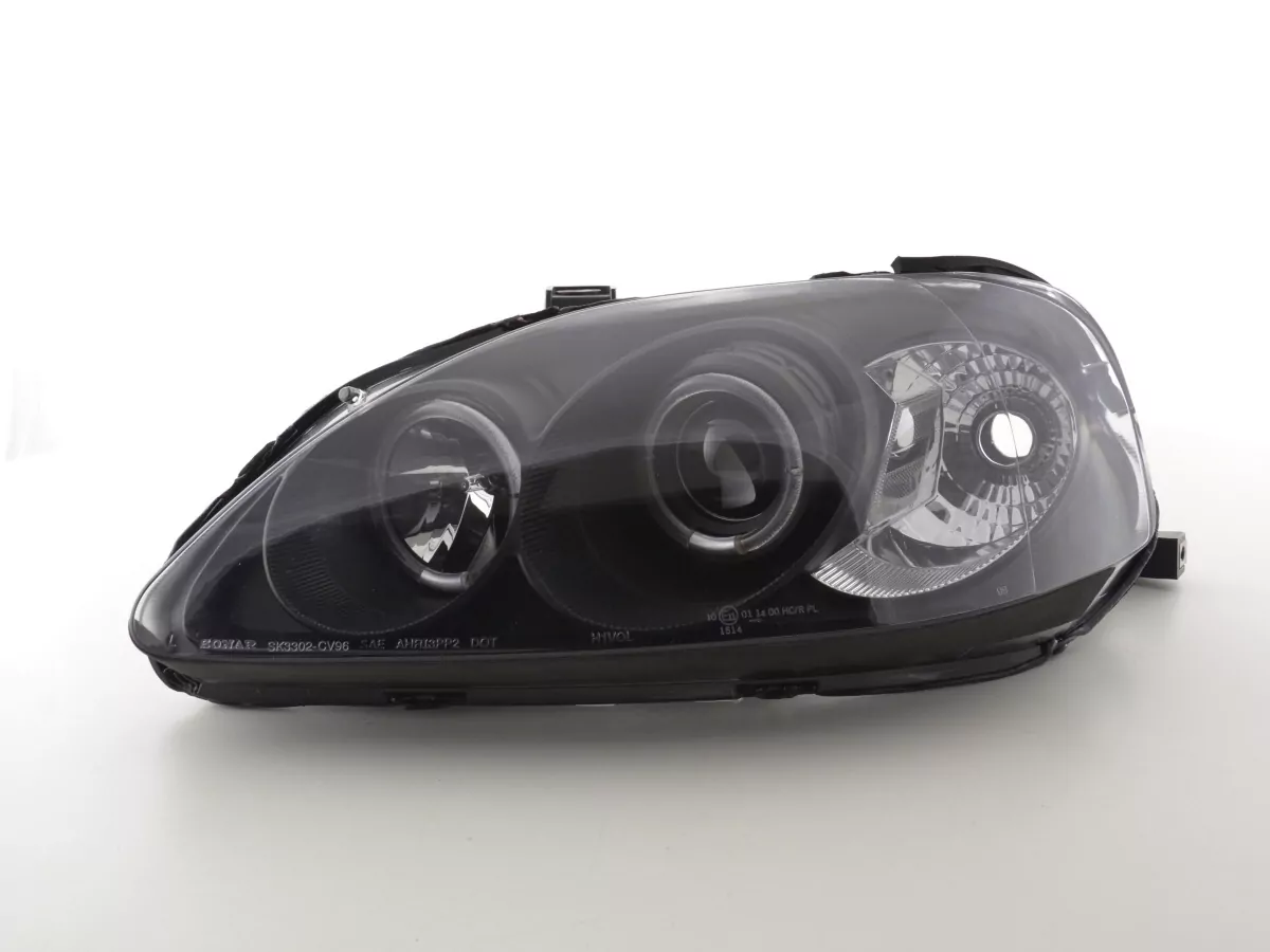 Scheinwerfer Set Honda Civic Coupe/Civic 4-trg. Bj. 99-00 schwarz