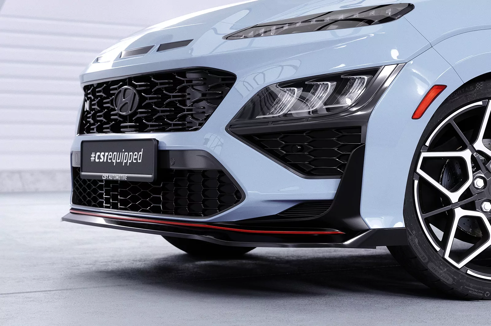 Cup-Spoilerlippe mit ABE für Hyundai Kona N/N-Line CSL661 Schwarz Strukturiert