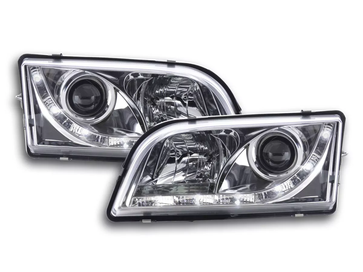 Scheinwerfer Set Daylight LED TFL-Optik Volvo S40/V40 Typ V Bj. 96-04 chrom