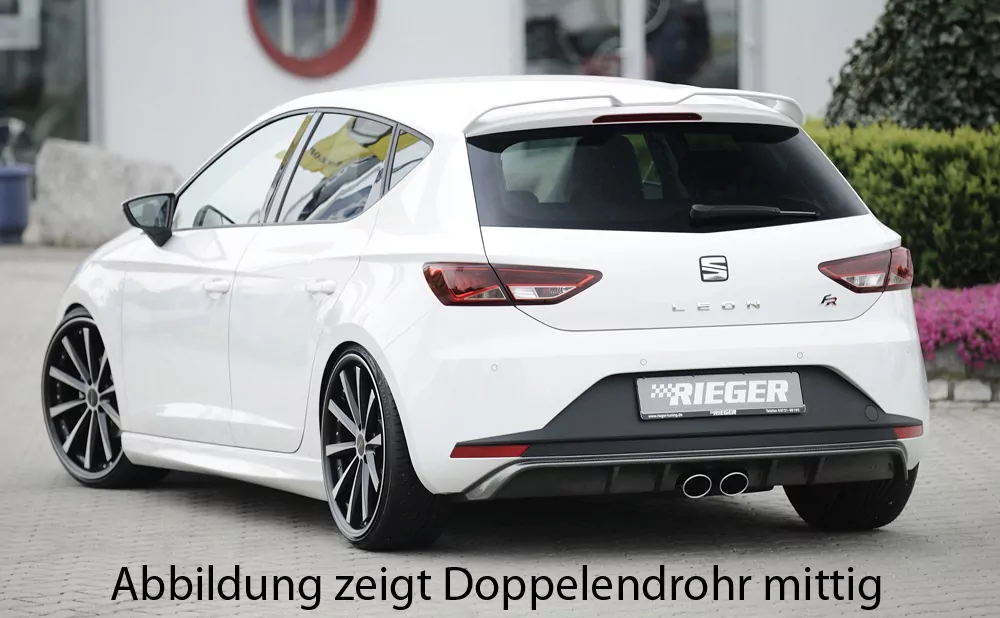 Rieger Heckeinsatz für Seat Leon FR (5F) - 5-tür. 01.13-12.16 (bis Facelift) carbon optik