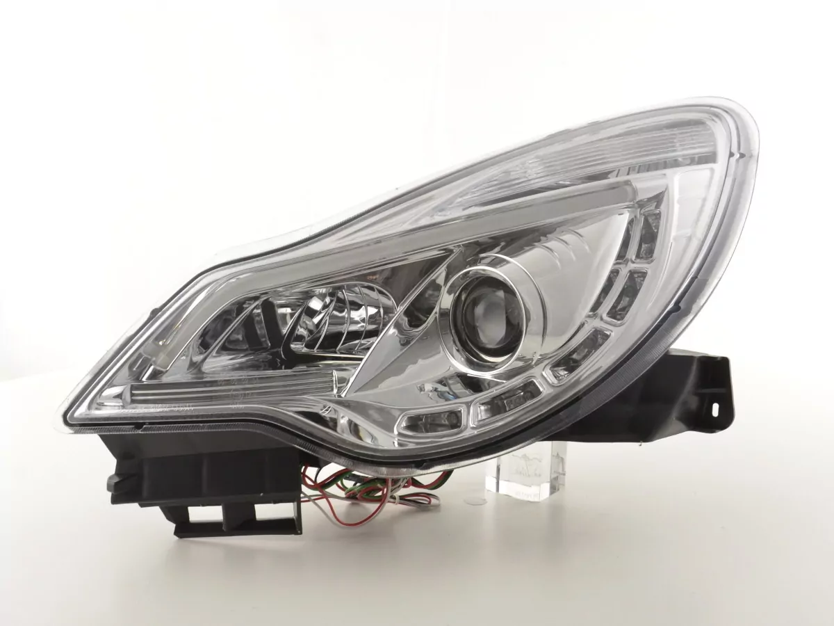 Scheinwerfer Set Daylight LED Tagfahrlicht Opel Corsa D Bj. ab 2011 chrom