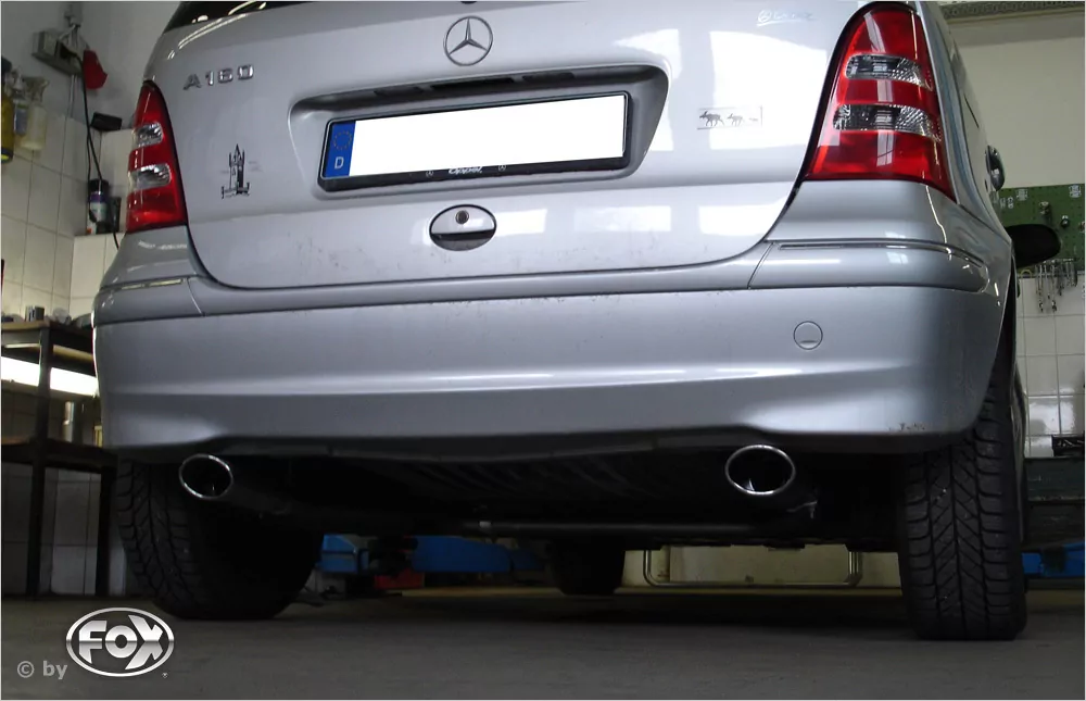 Mercedes A-Klasse 168  Endrohrsystem rechts/links für original Endschalldämpfer - 106x71 Typ 32 rechts/links