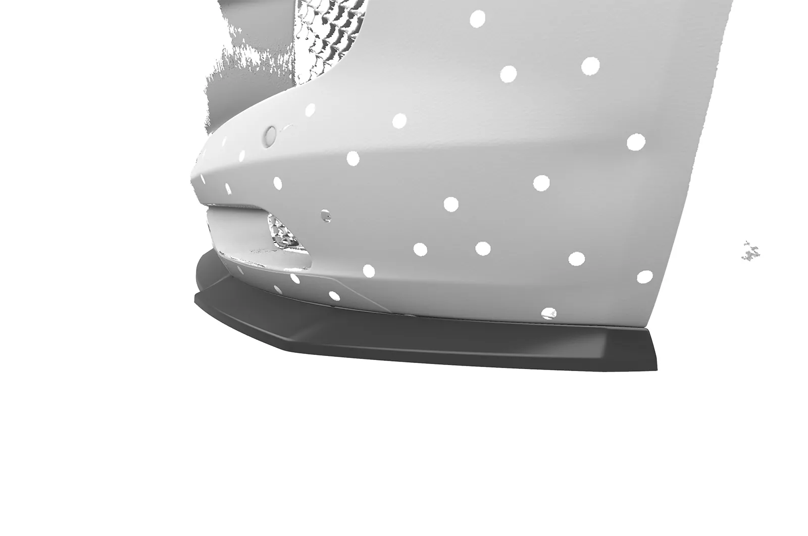 Cup-Spoilerlippe mit ABE für Mercedes Benz SLS AMG (197) CSL462 Strukturiert (schwarz matt)