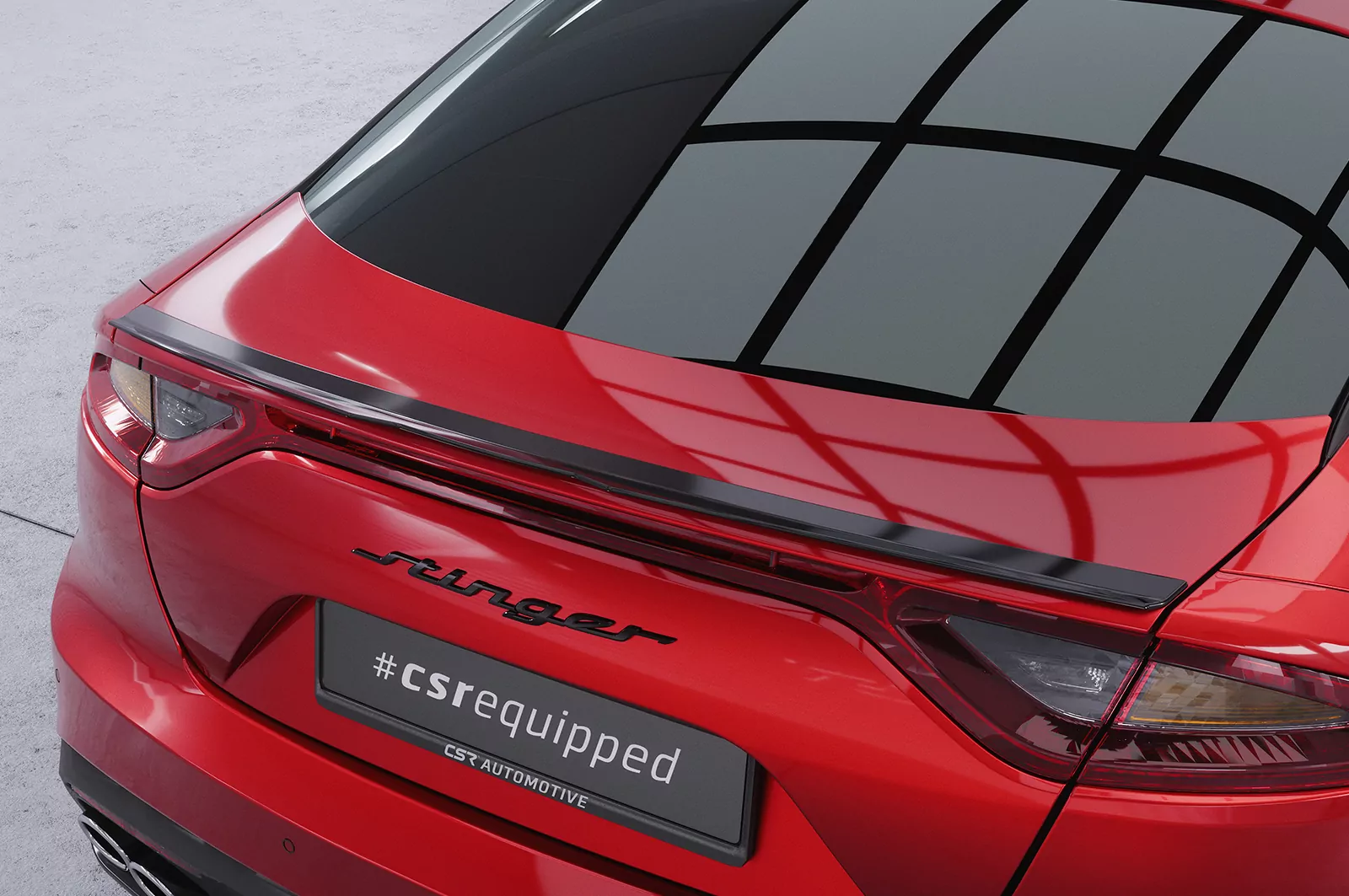 Heckflügel mit ABE für Kia Stinger GT HF660 Strukturiert (schwarz matt)