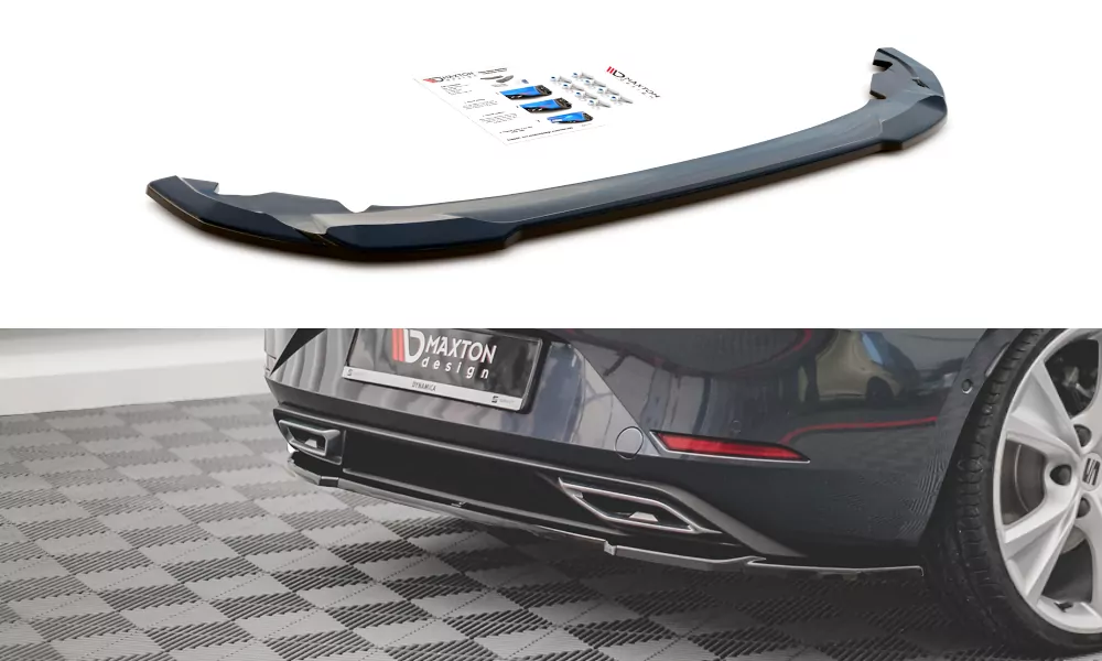 Mittlerer Diffusor Heck Ansatz Für Seat Leon FR Hatchback Mk4 Schwarz Hochglanz