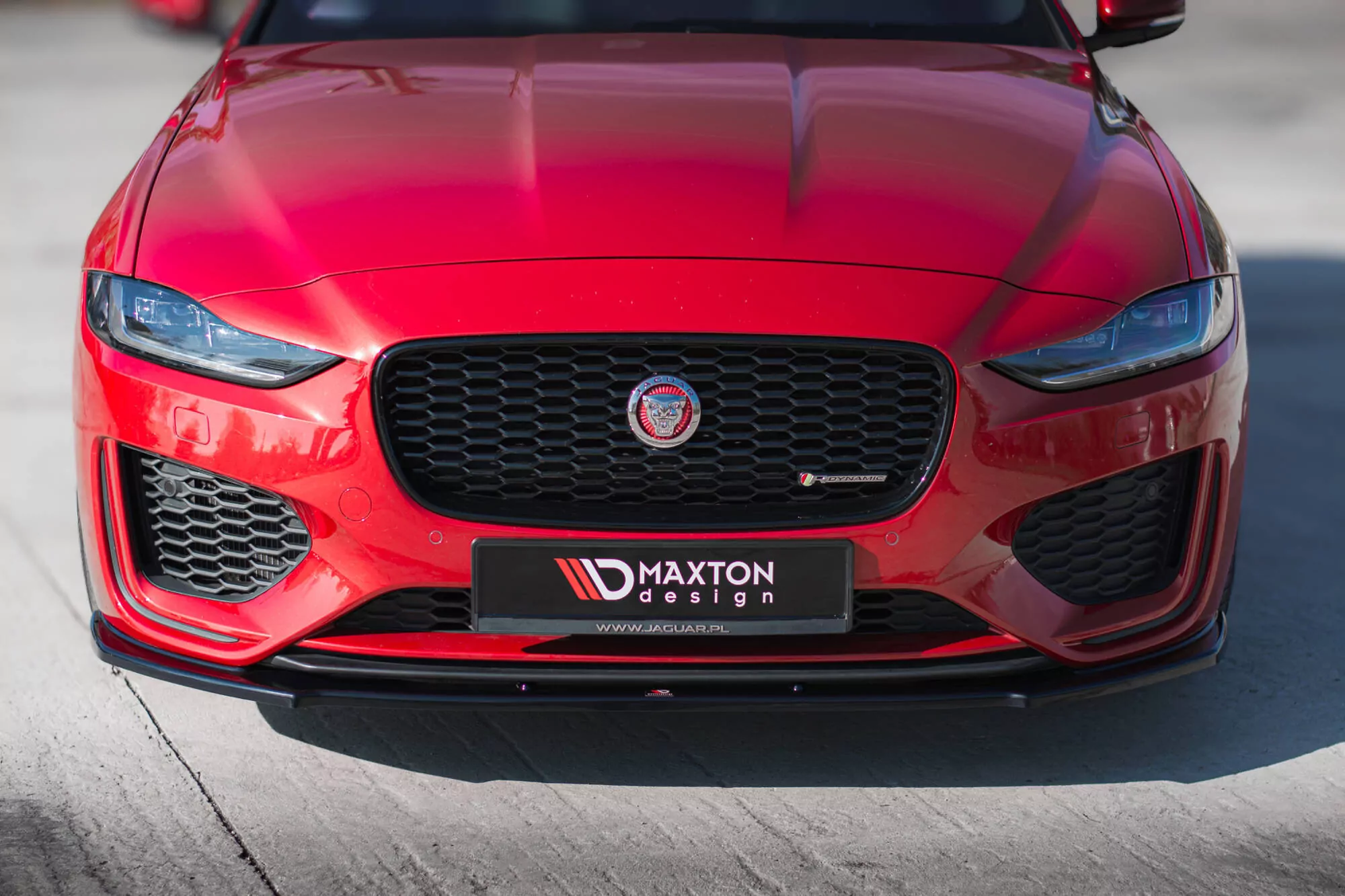 Front Ansatz Für Jaguar XE R-Dynamic X760 Facelift Schwarz Hochglanz