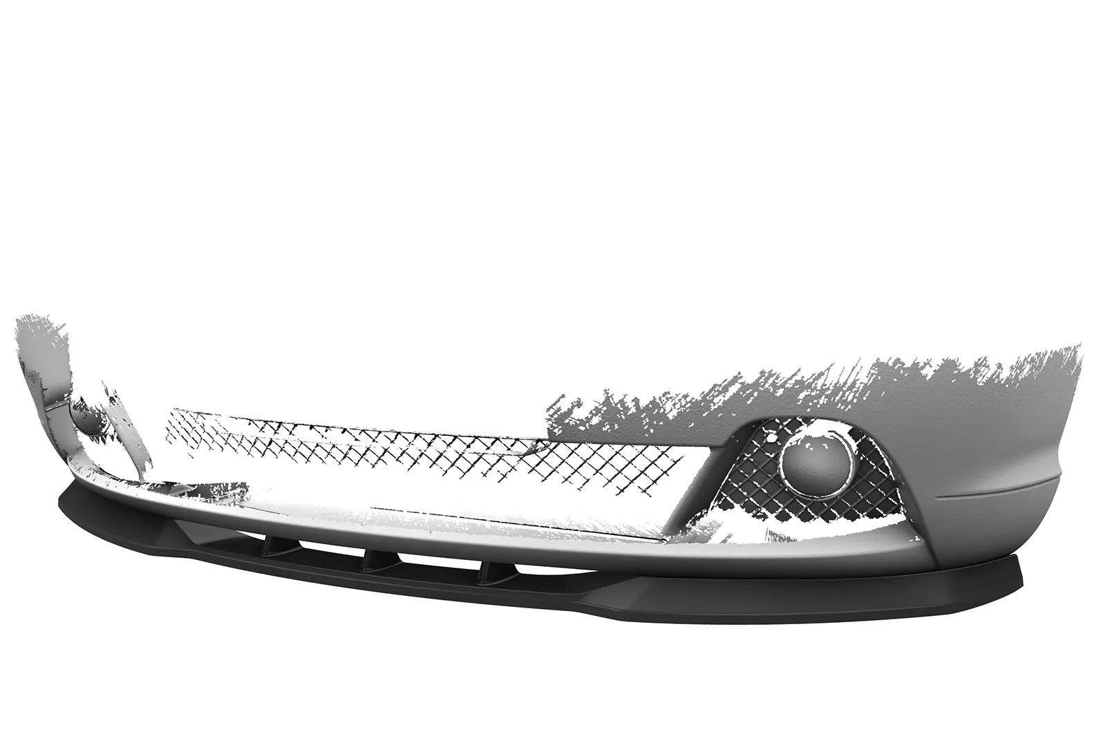 Cup-Spoilerlippe mit ABE für BMW 3er E46 Coupe / Cabrio CSL073 Strukturiert (schwarz matt)