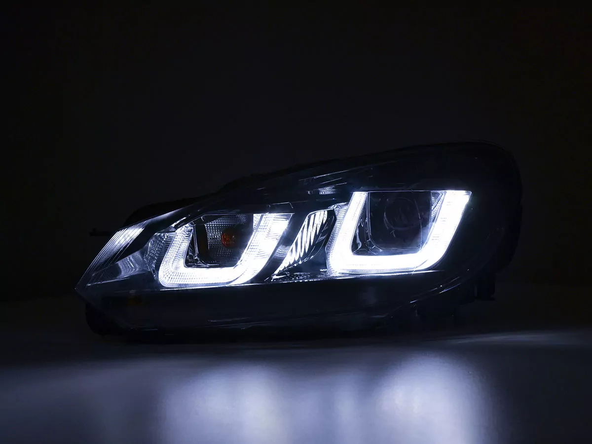 Scheinwerfer Set Daylight LED Tagfahrlicht VW Golf 6  08-12 schwarz