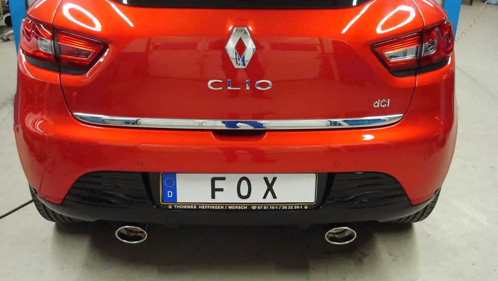 Renault Clio IV  Endschalldämpfer Ausgang rechts/links - 115x85 Typ 32 rechts/links