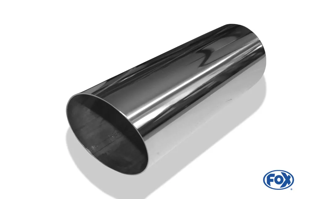 Anschweißendrohr Typ 14  Ø 100 mm / Länge: 300 mm - rund / uneingerollt / 15° abgeschrägt / ohne Absorber