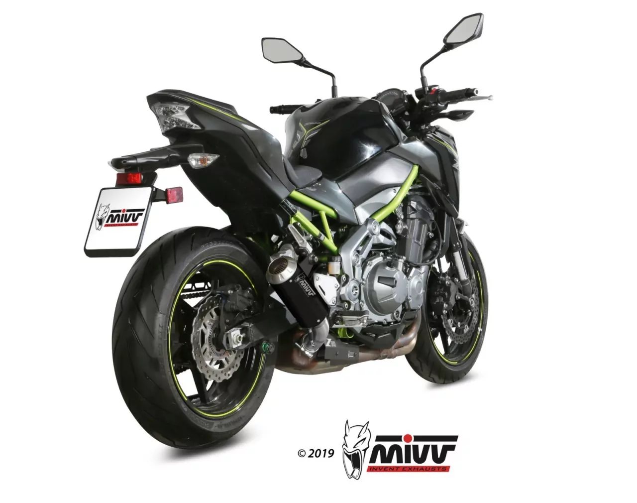 MIVV MK3 Edelstahl Schwarz KAWASAKI Z900 A2 17-23