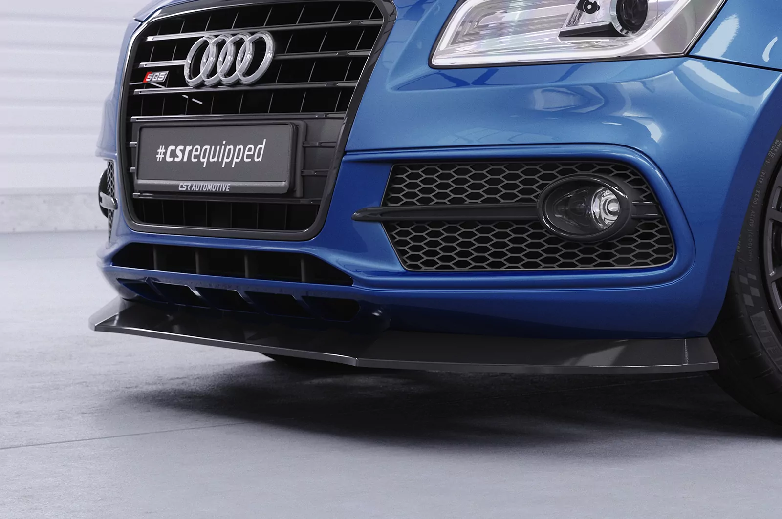 Cup-Spoilerlippe mit ABE für Audi SQ5 (8R) CSL480 Schwarz Strukturiert