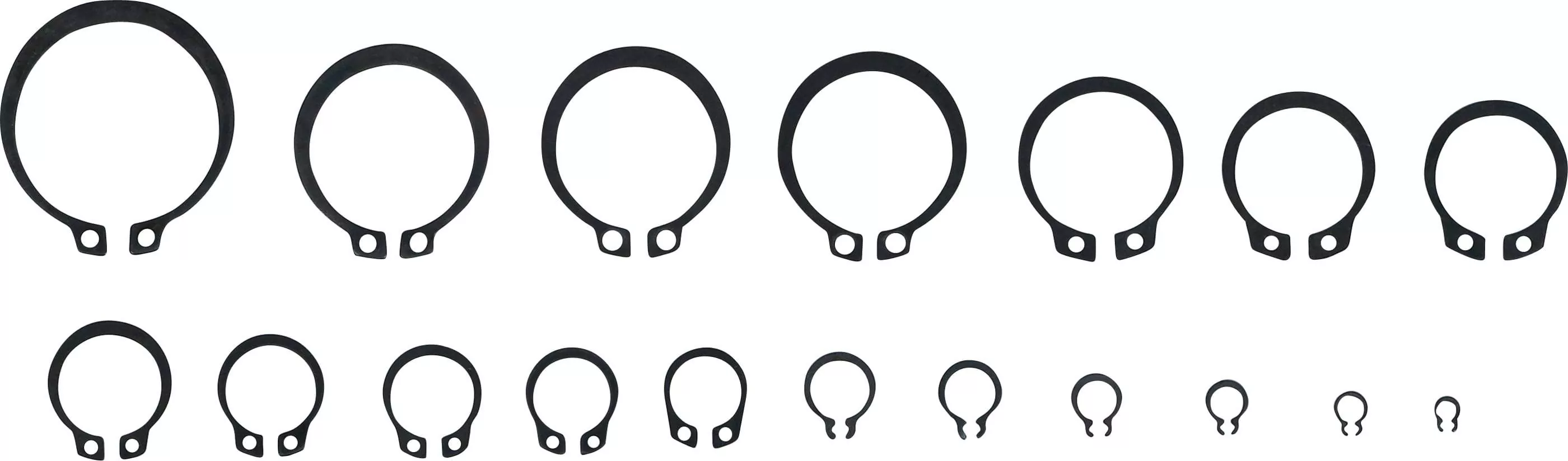 Außen-Seegerring-Sortiment (Sprengringe) | Ø 3 - 32 mm | 300-tlg.