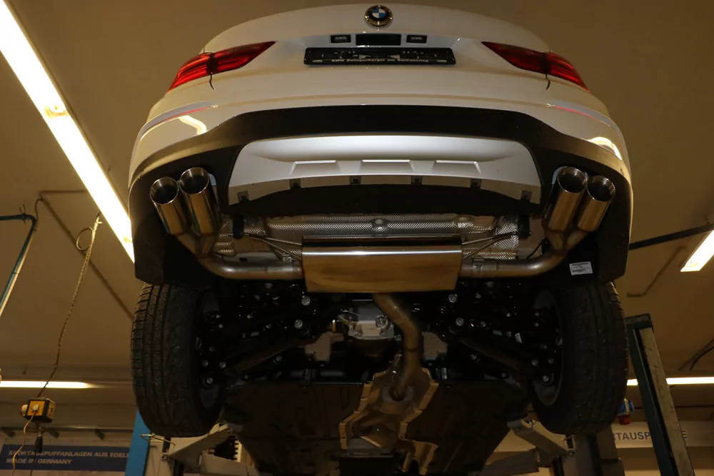 BMW X4 F26 ohne M-Paket - 35i 35d  Endschalldämpfer quer Ausgang rechts/links - 2x90 Typ 25 rechts/links