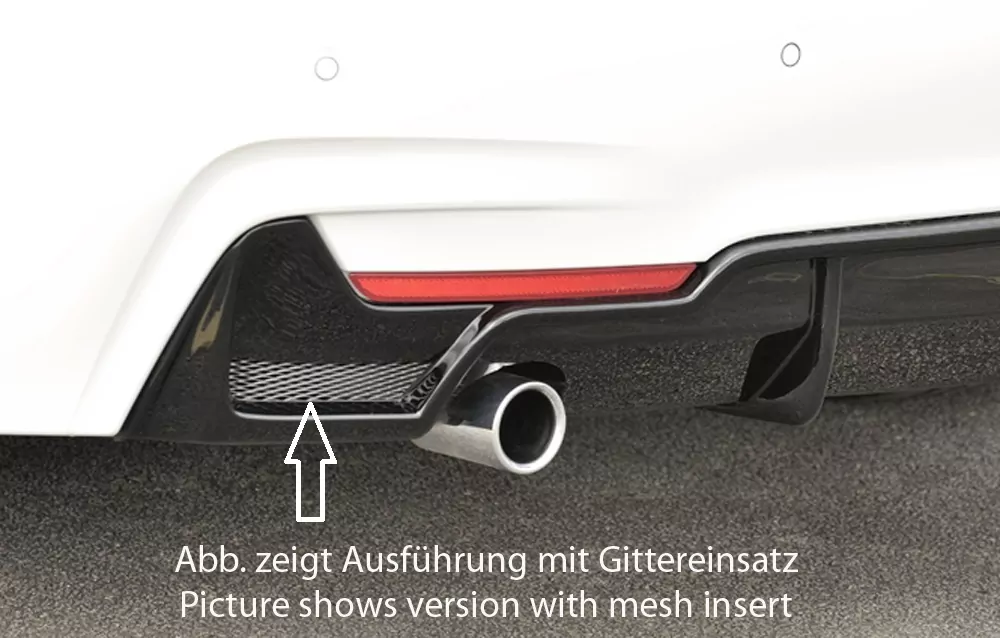 Rieger Heckeinsatz für BMW 4er F32  (3C) | Coupé (3-tür.) 07.15- (ab Facelift) LCI nur für M-Paket-Heckschürze