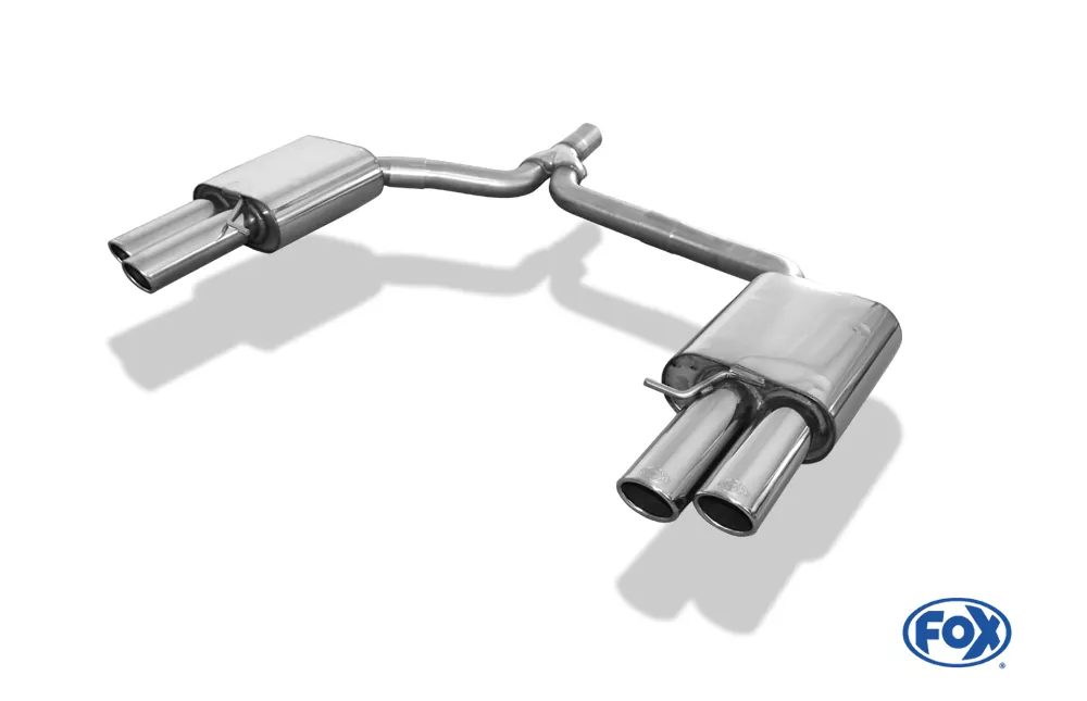 Audi A4 B8 Limousine/ Avant + S-Line  Endschalldämpfer rechts/links zweiflutig inkl. Y-Adapterrohr Ø55mm innen - 2x88x74 Typ 32 rechts/links