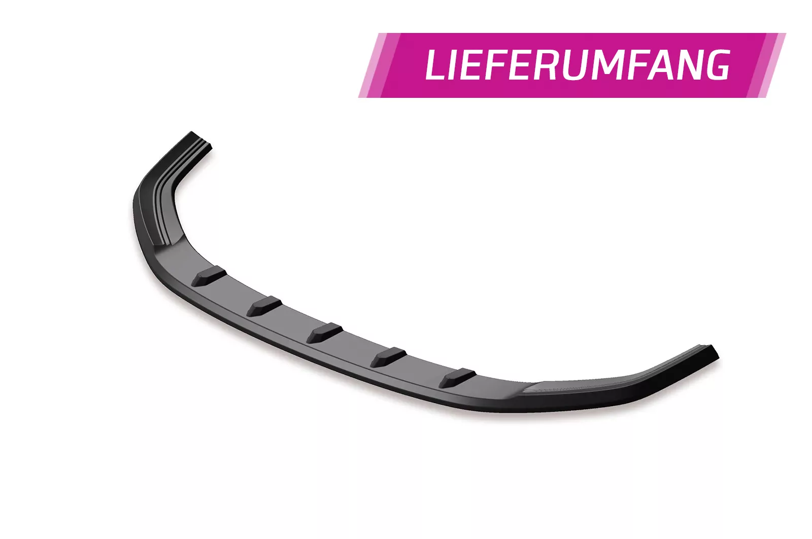 Cup-Spoilerlippe mit ABE für VW Polo VI 2G (Typ AW) GTI / R-Line CSL425 Strukturiert (schwarz matt)