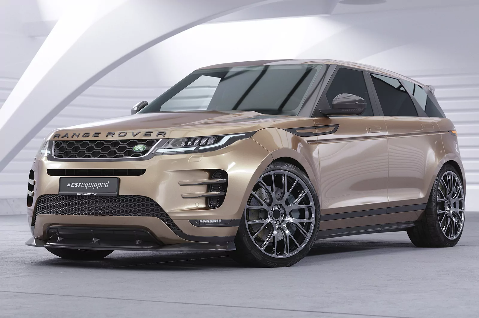 Cup-Spoilerlippe mit ABE für Land Rover Range Rover Evoque (L551) CSL732 Schwarz Strukturiert