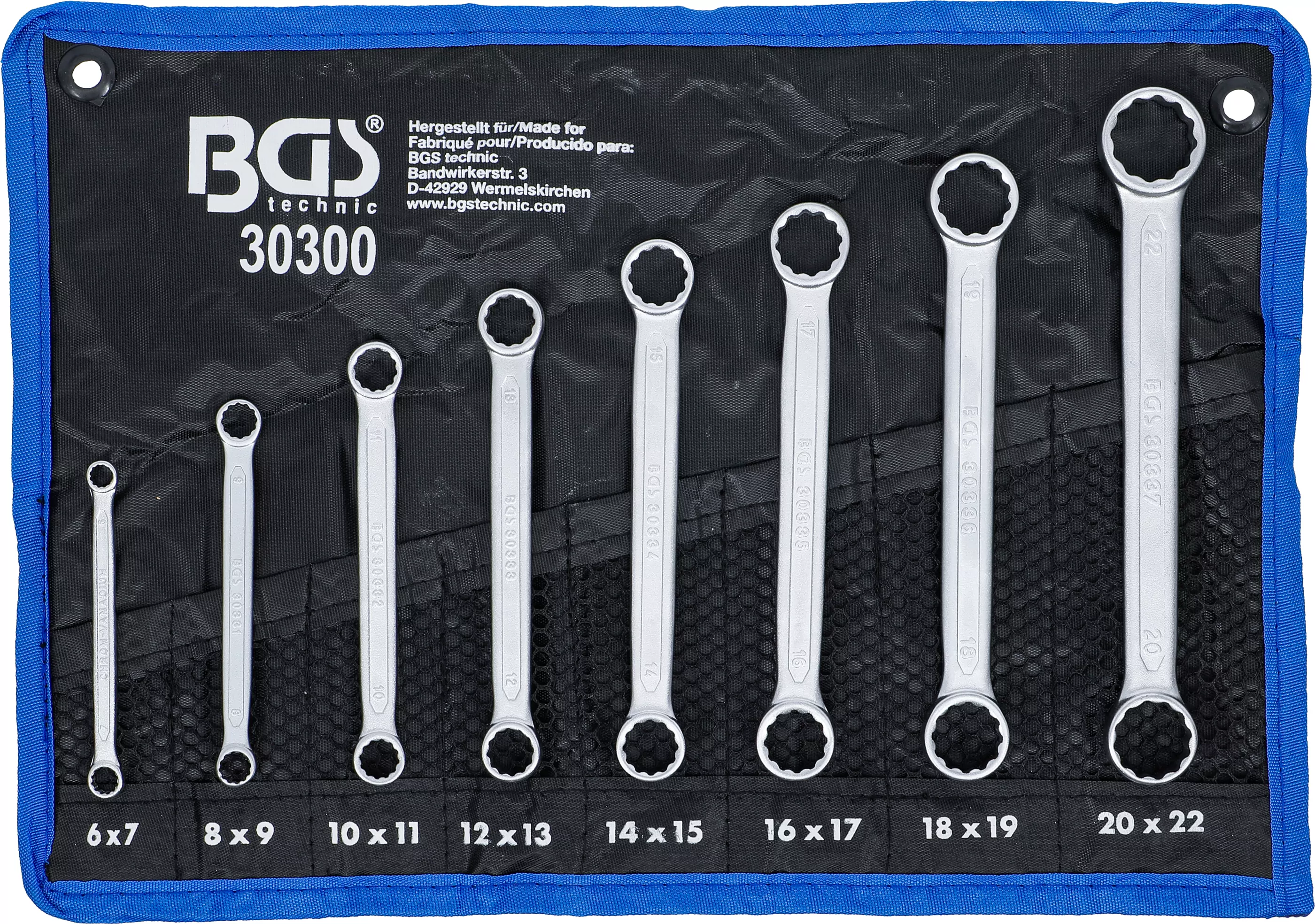 Doppel-Ringschlüssel-Satz | extra flach | SW 6 - 22 mm | 8-tlg.