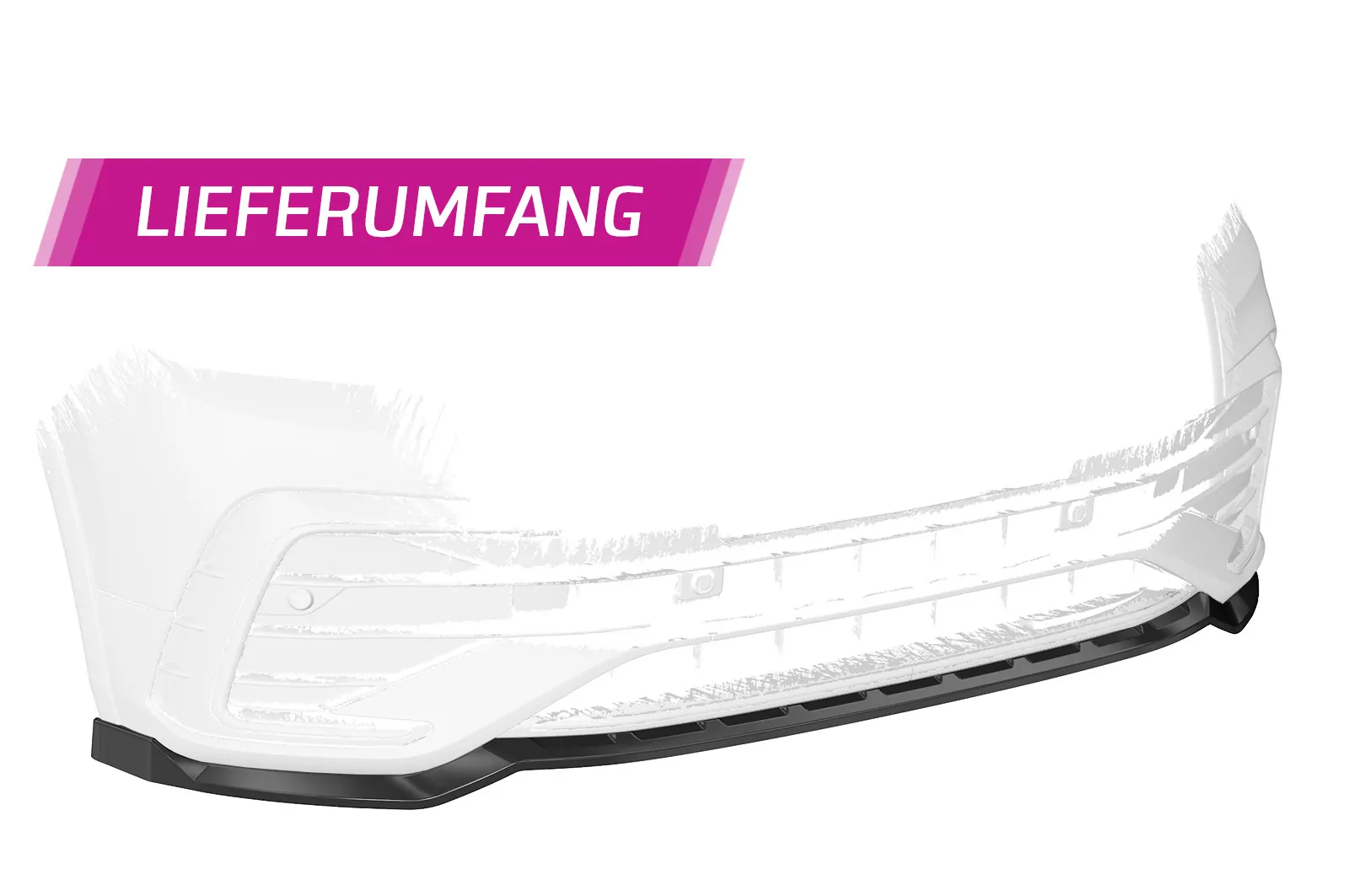 Cup-Spoilerlippe für VW Tiguan II (Typ AD1) R-Line CSL475-M Carbon Look (matt)