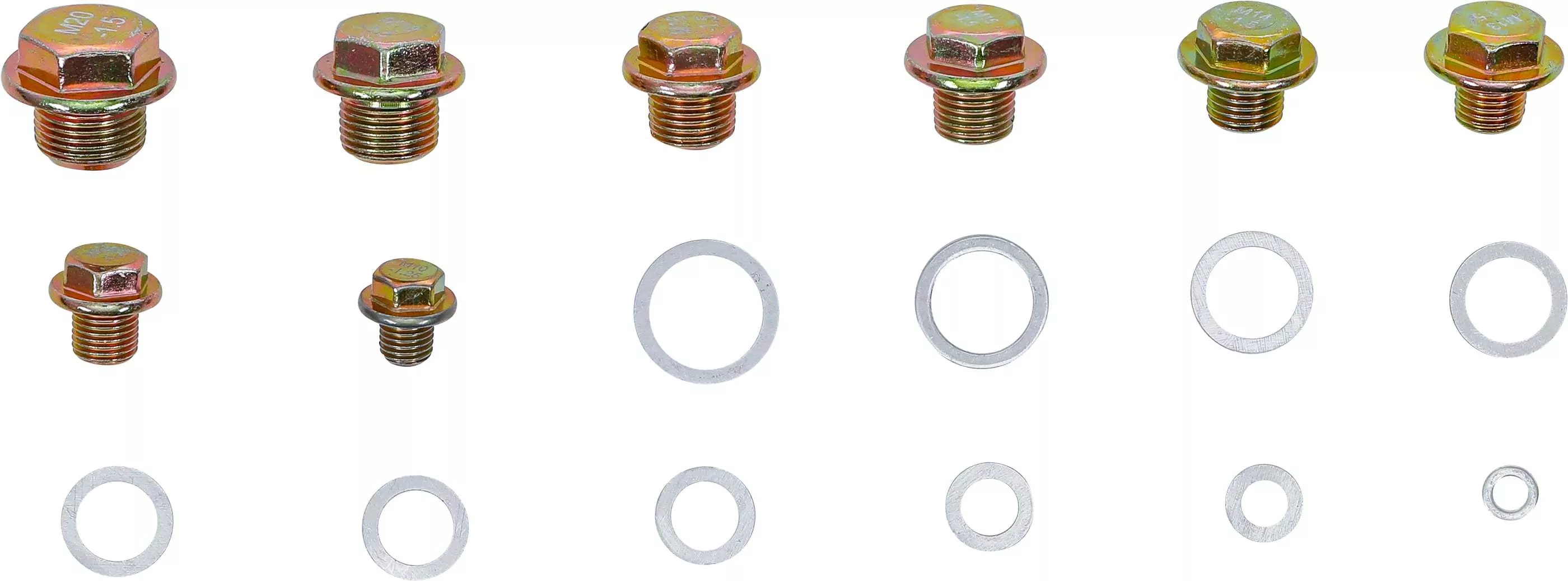 Ölwannenschrauben- und Alu-Dichtring-Sortiment | 534-tlg.