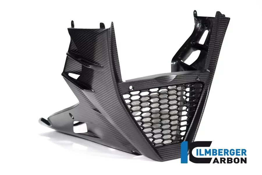 Ilmberger Carbon Motorspoiler komplett lange Version glanz für Aprilia Tuono V4 2021-