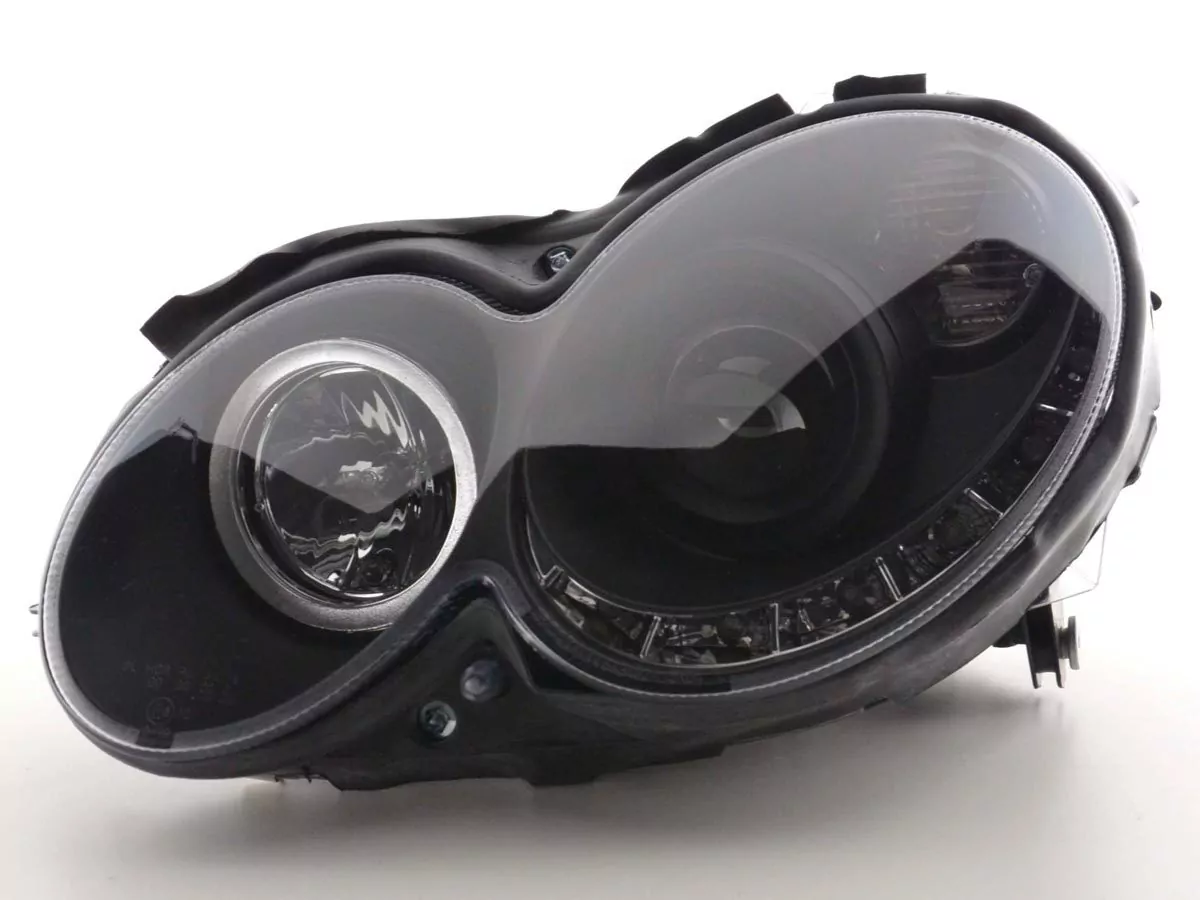 Scheinwerfer Set Daylight LED TFL-Optik Mercedes CLK Typ W209 Bj. 04-09 schwarz