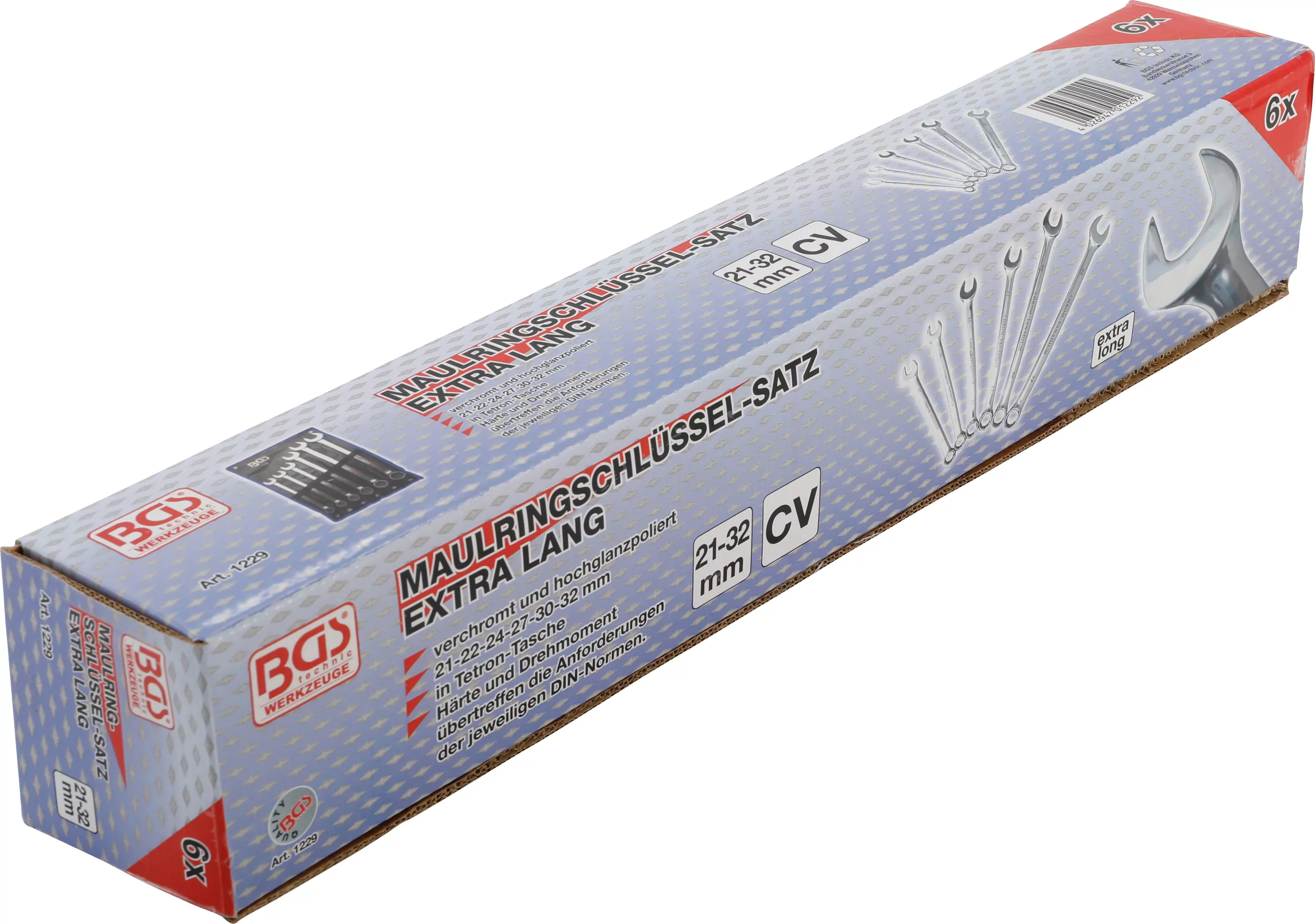 Maul-Ringschlüssel-Satz | extra lang | SW 21 - 32 mm | 6-tlg.