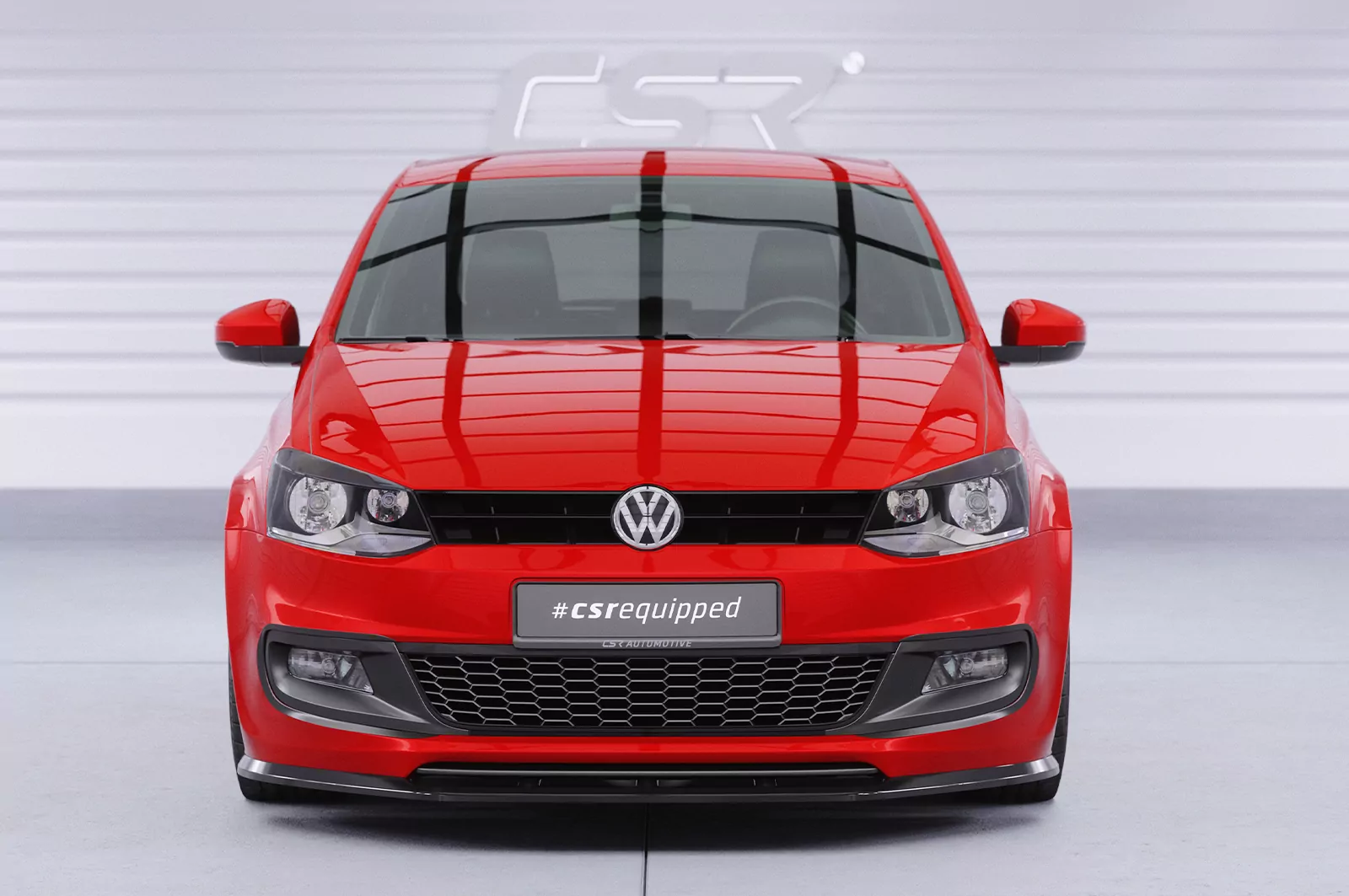 Cup-Spoilerlippe mit ABE für VW Polo V (Typ 6R, 6C) R-Line CSL400 Strukturiert (schwarz matt)