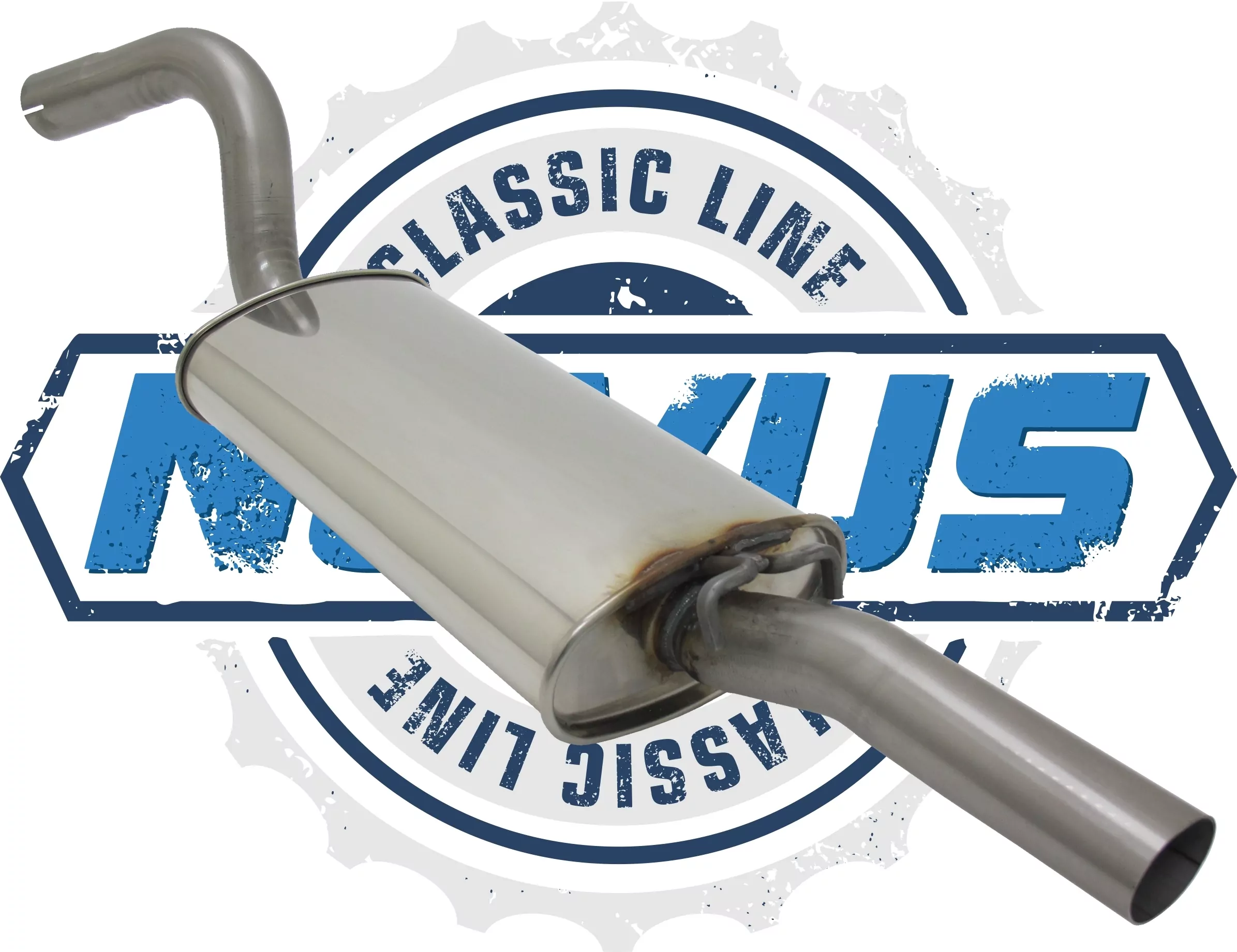 Novus Classic Line Edelstahl Endschalldämpfer für Audi 80 90 2.0/2.2/2.3