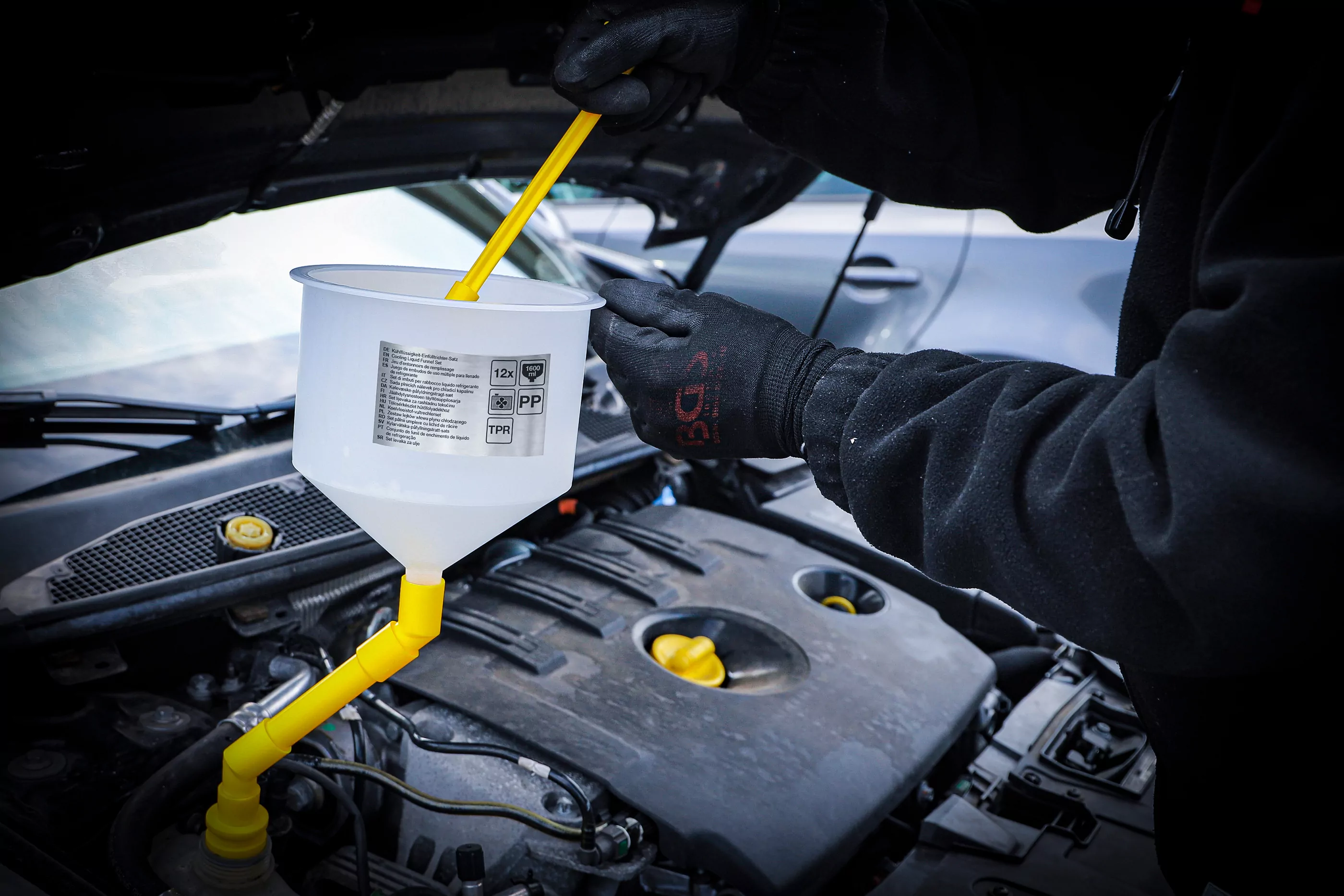 Kühlflüssigkeit-Einfülltrichter-Satz | 12-tlg.