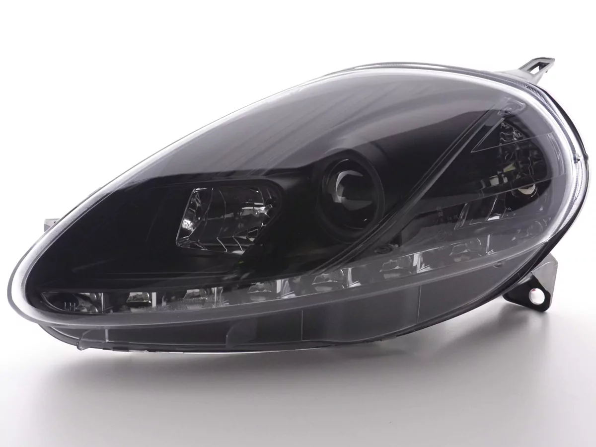 Scheinwerfer Set Daylight LED Tagfahrlicht Fiat Grande Punto 199 schwarz