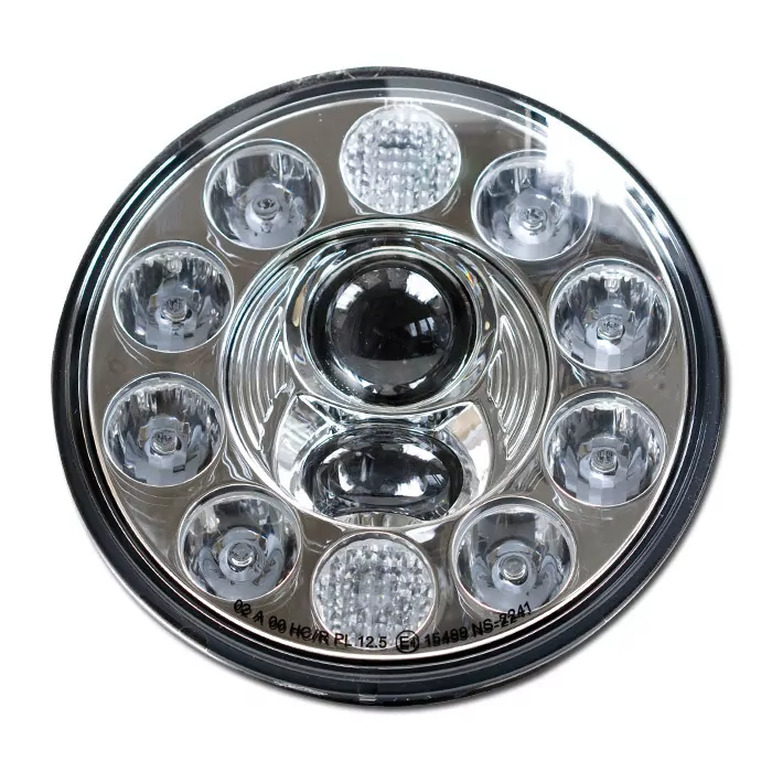 Led-scheinwerfereinsatz 7 Zoll, Chrom, Ø=176 Mm, Abblend/ Fern- Und Standlicht, 10 Led S, E-geprüft
