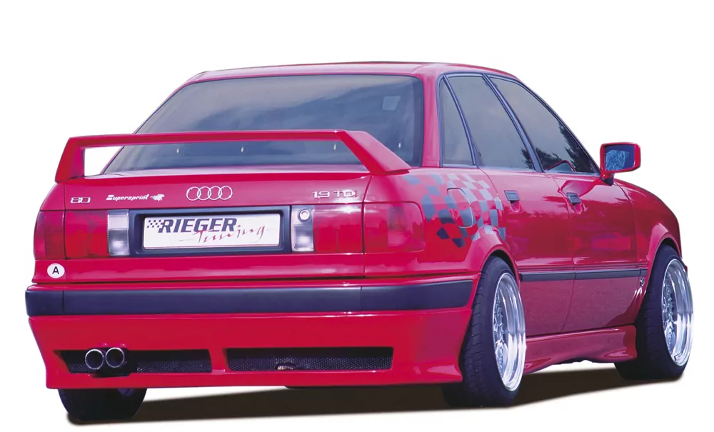 Rieger Heckansatz für Audi 80 Typ B4 - Lim.  -&gt; ohne Einleger carbon optik