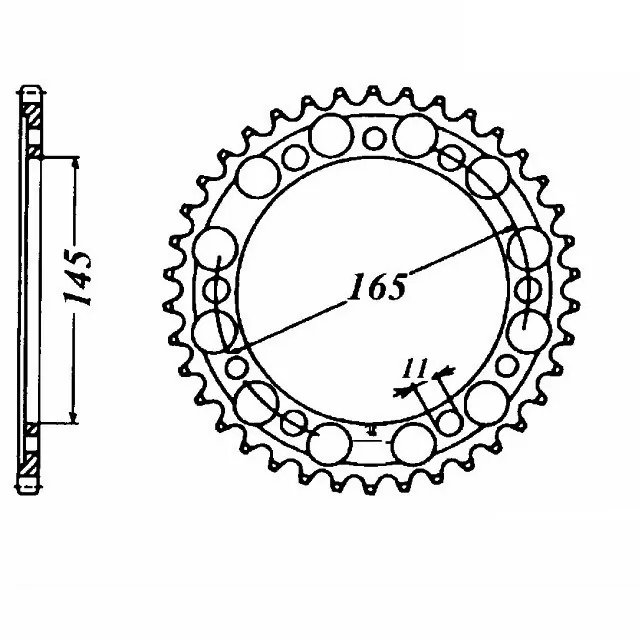 Kettenrad Aluminium HO Z-44