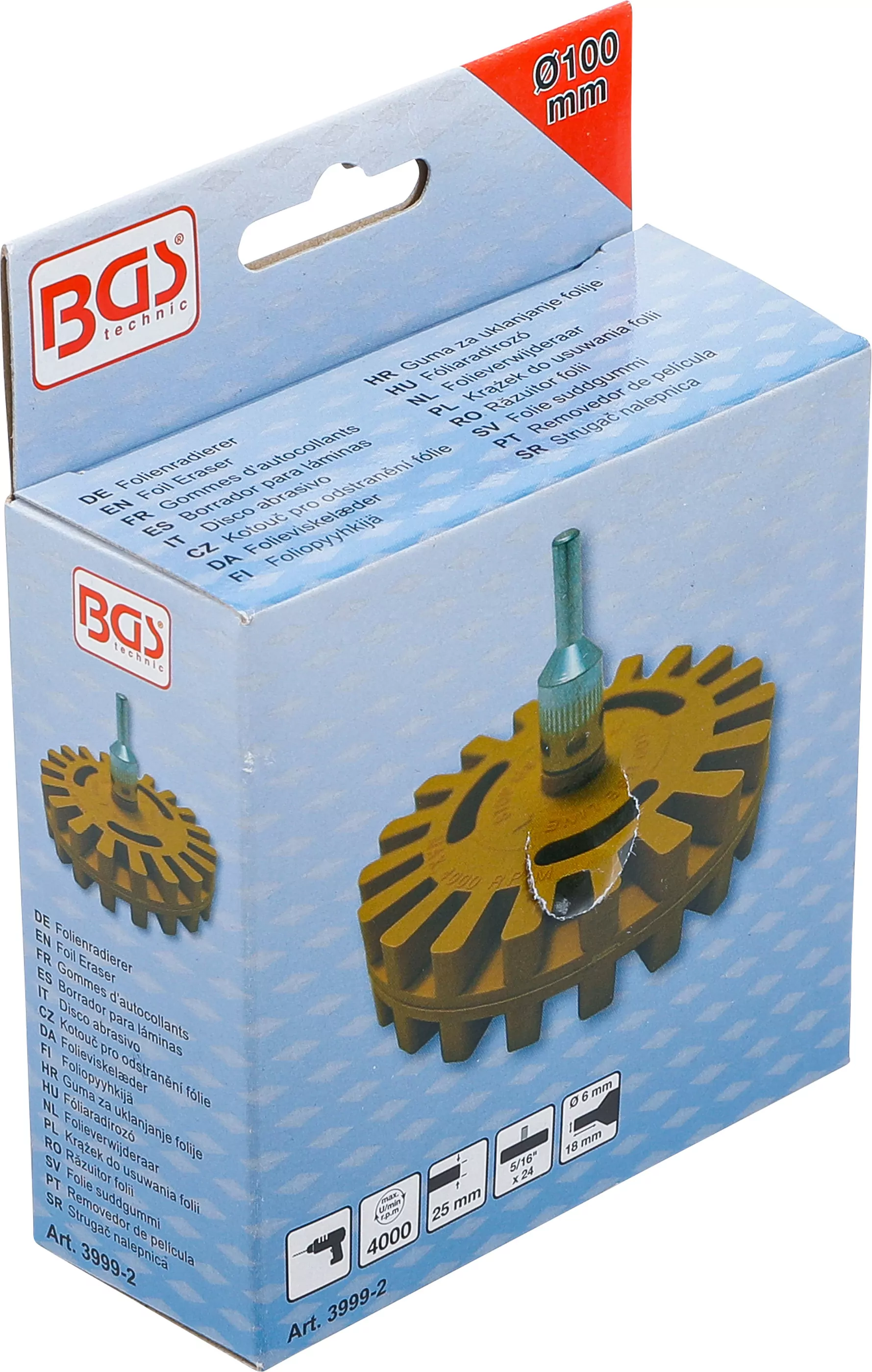 Folienradierer | mit Lamellen | Ø 100 mm